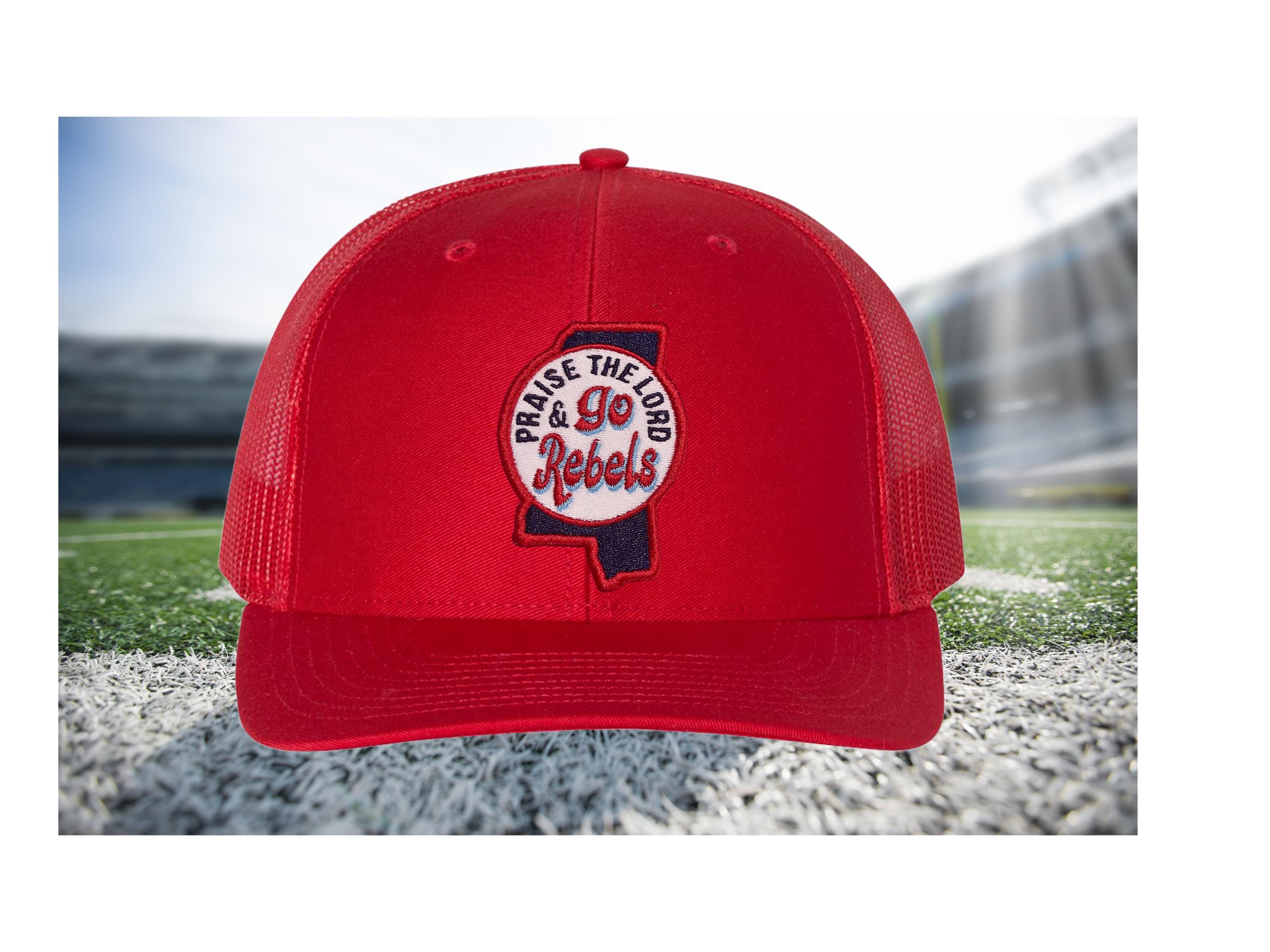 Praise the Lord and Go Rebels Trucker Cap