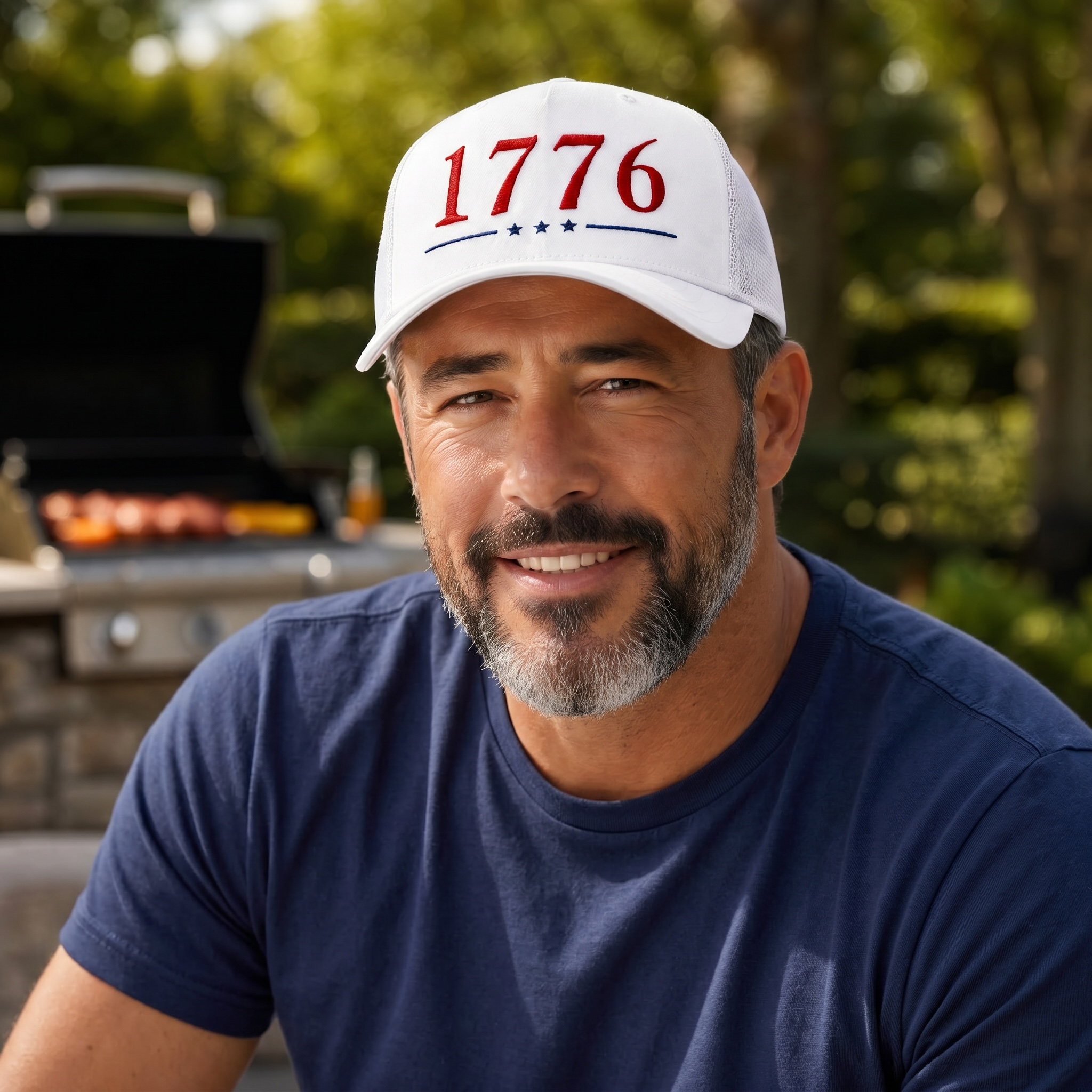 1776 Embroidered Patriotic Trucker Hat