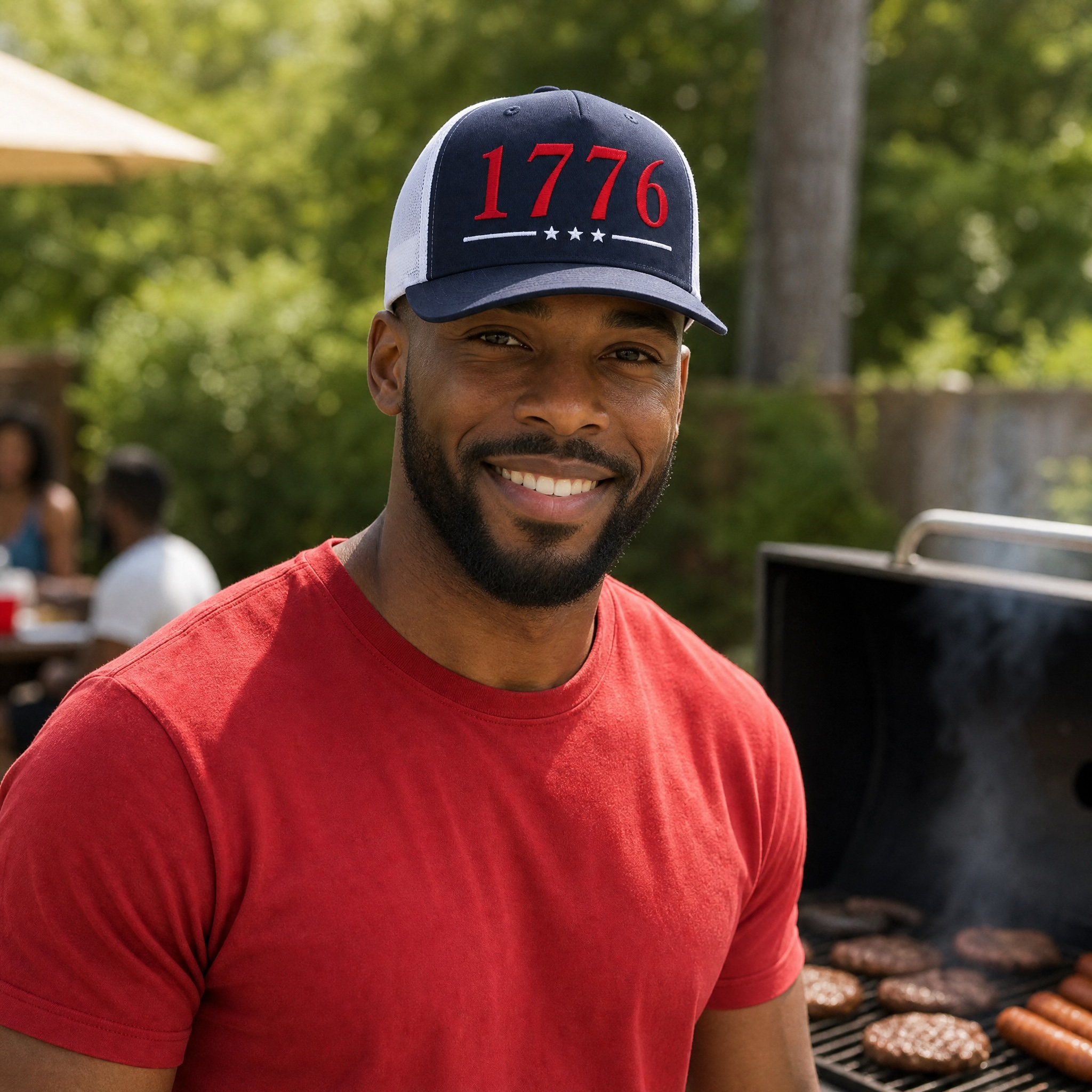 1776 Embroidered Patriotic Trucker Hat