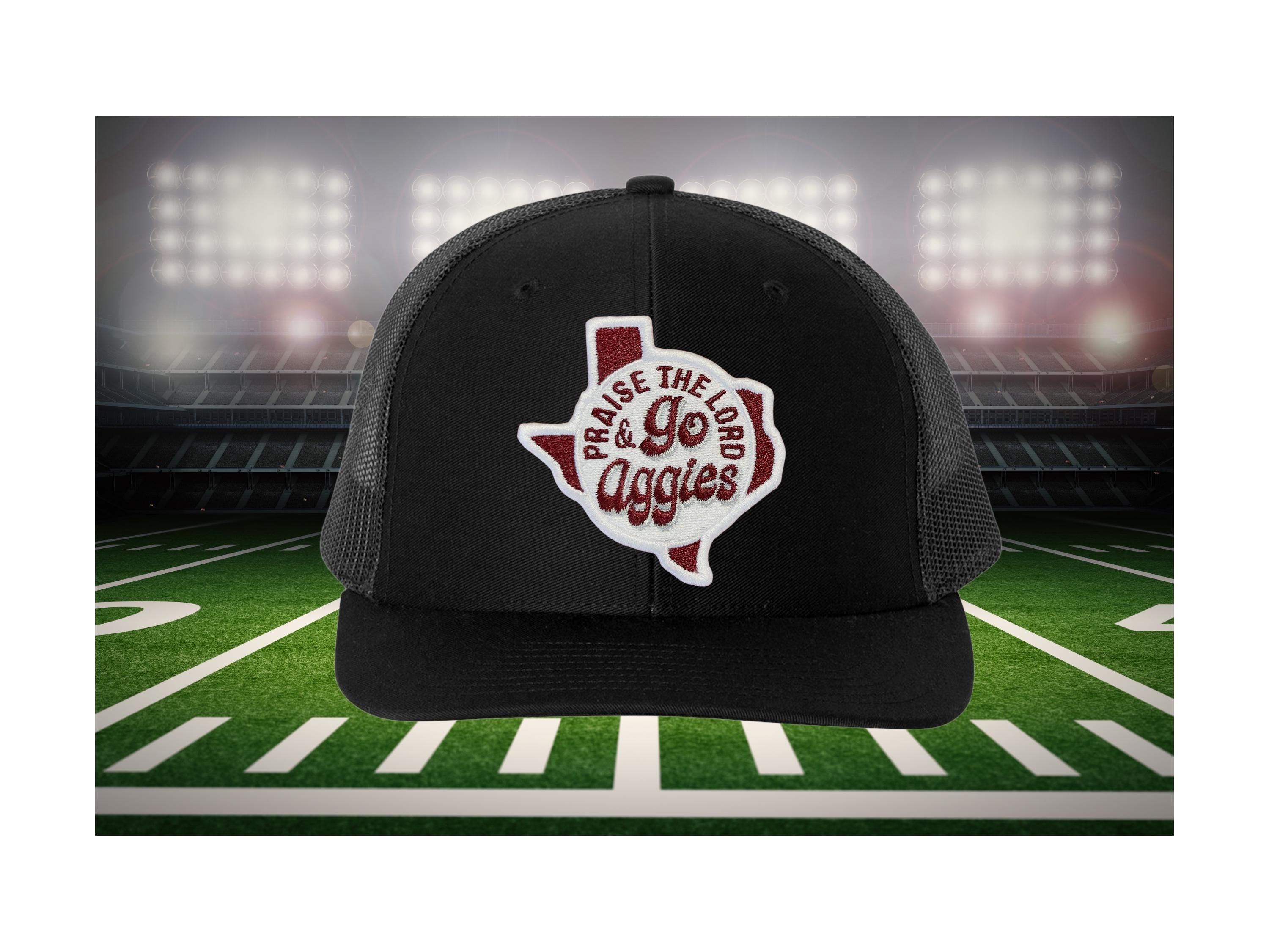 Praise the Lord and Go Aggies Trucker Cap