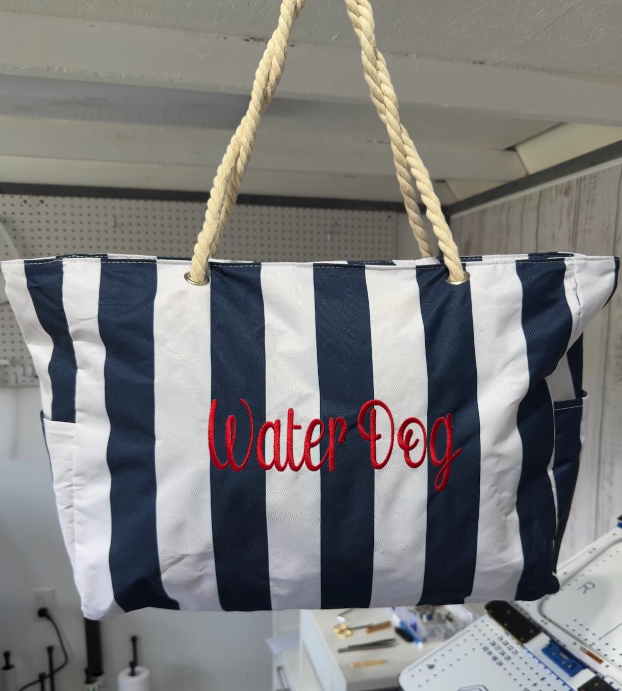 Striped Beach Bag