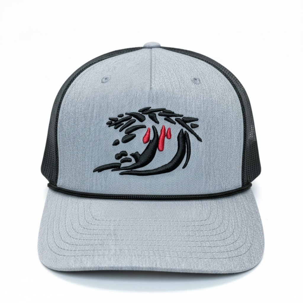 The KING Trucker Cap Puff Embroidery, Centered Design