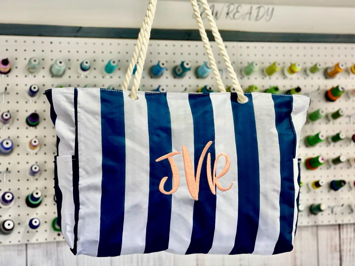 Striped Beach Bag