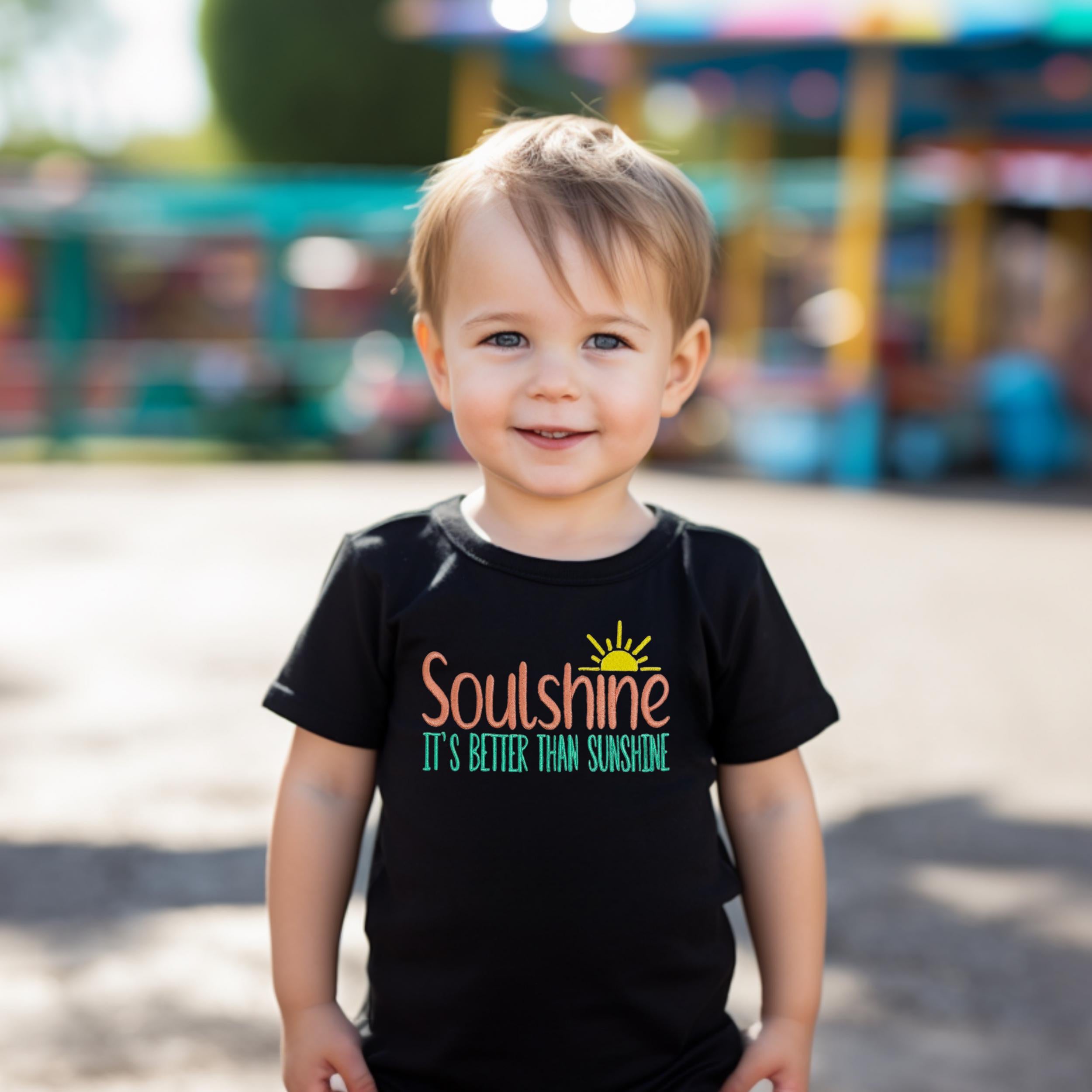 Soulshine It's Better Than Sunshine Children's Embroidered T-Shirt, Infant Toddler Kids tee, Everyday Summer Wear, Allman Brothers Inspired