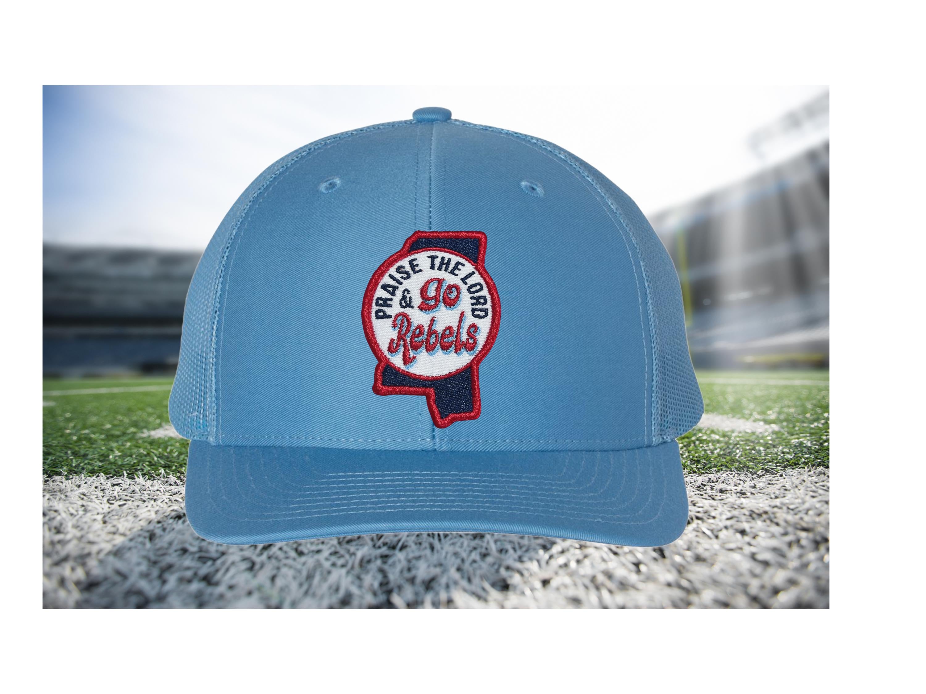 Praise the Lord and Go Rebels Trucker Cap