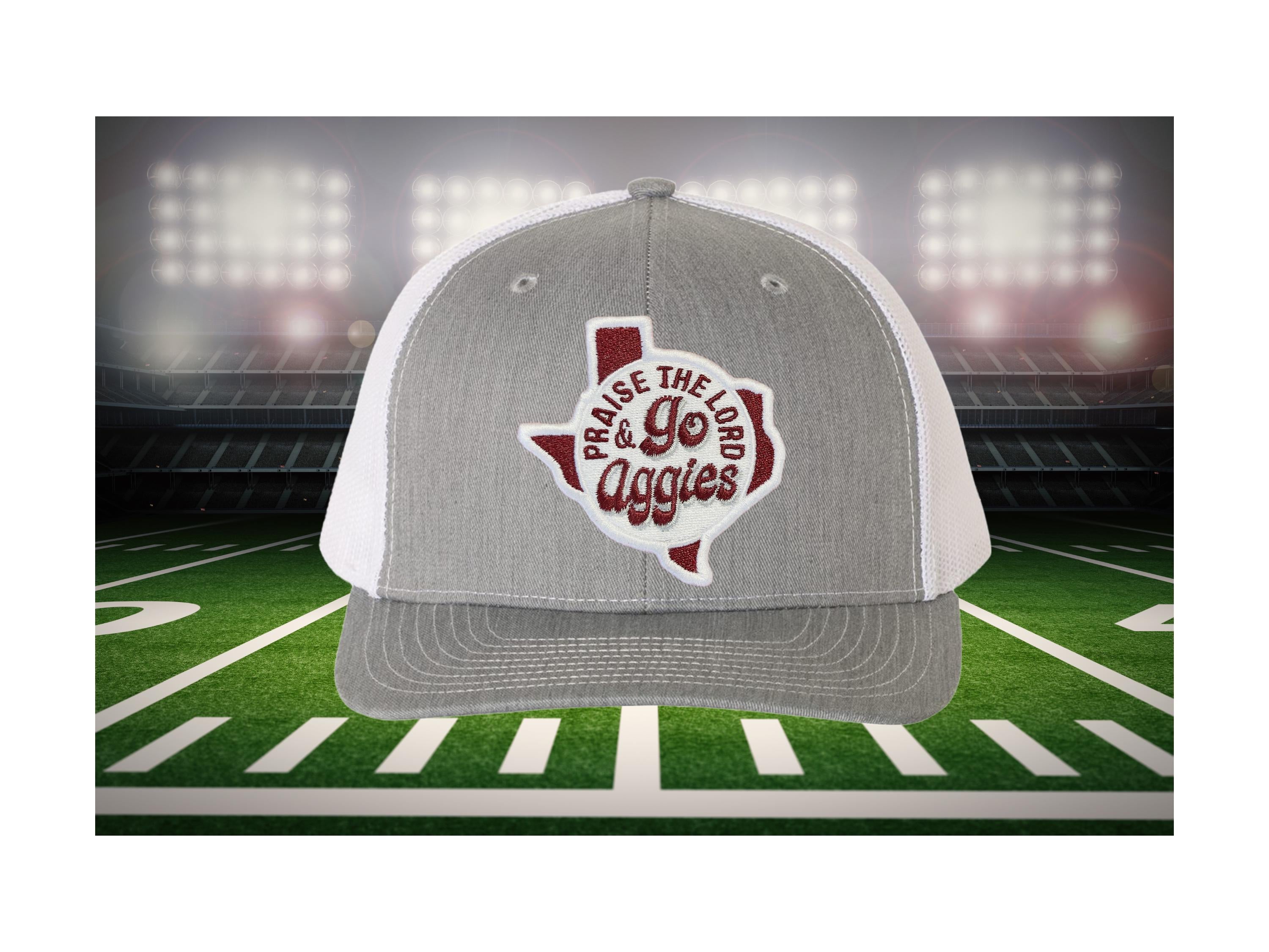 Praise the Lord and Go Aggies Trucker Cap