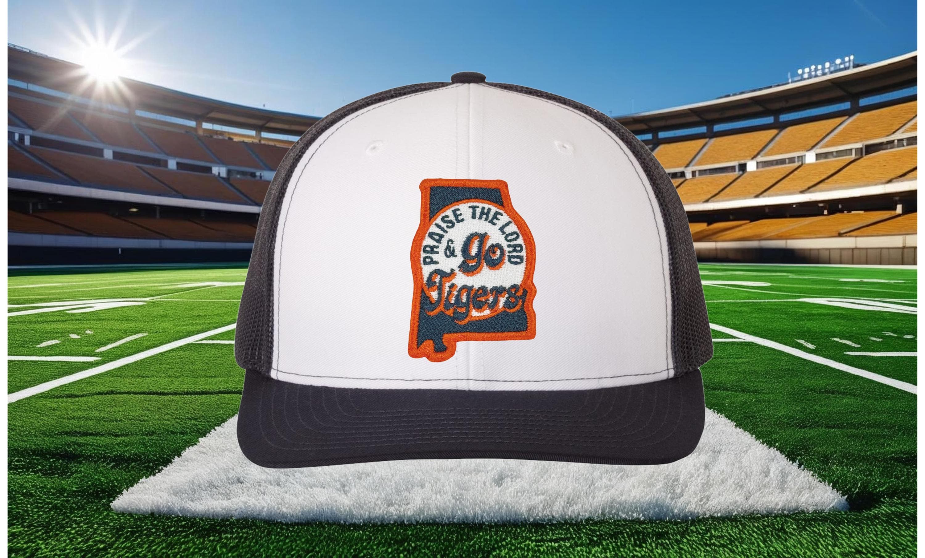 Praise the Lord and Go Tigers Trucker Cap