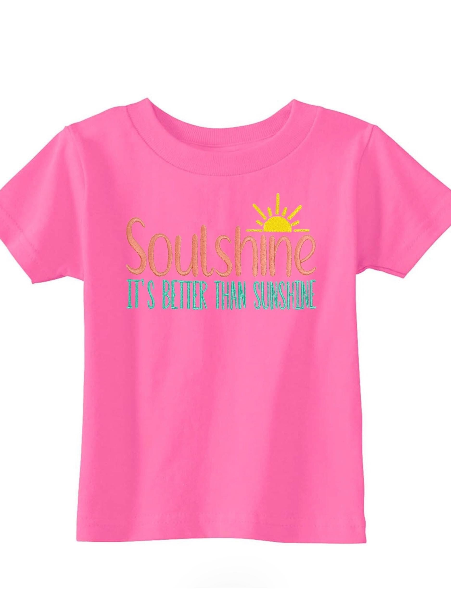 Soulshine It's Better Than Sunshine Children's Embroidered T-Shirt, Infant Toddler Kids tee, Everyday Summer Wear, Allman Brothers Inspired