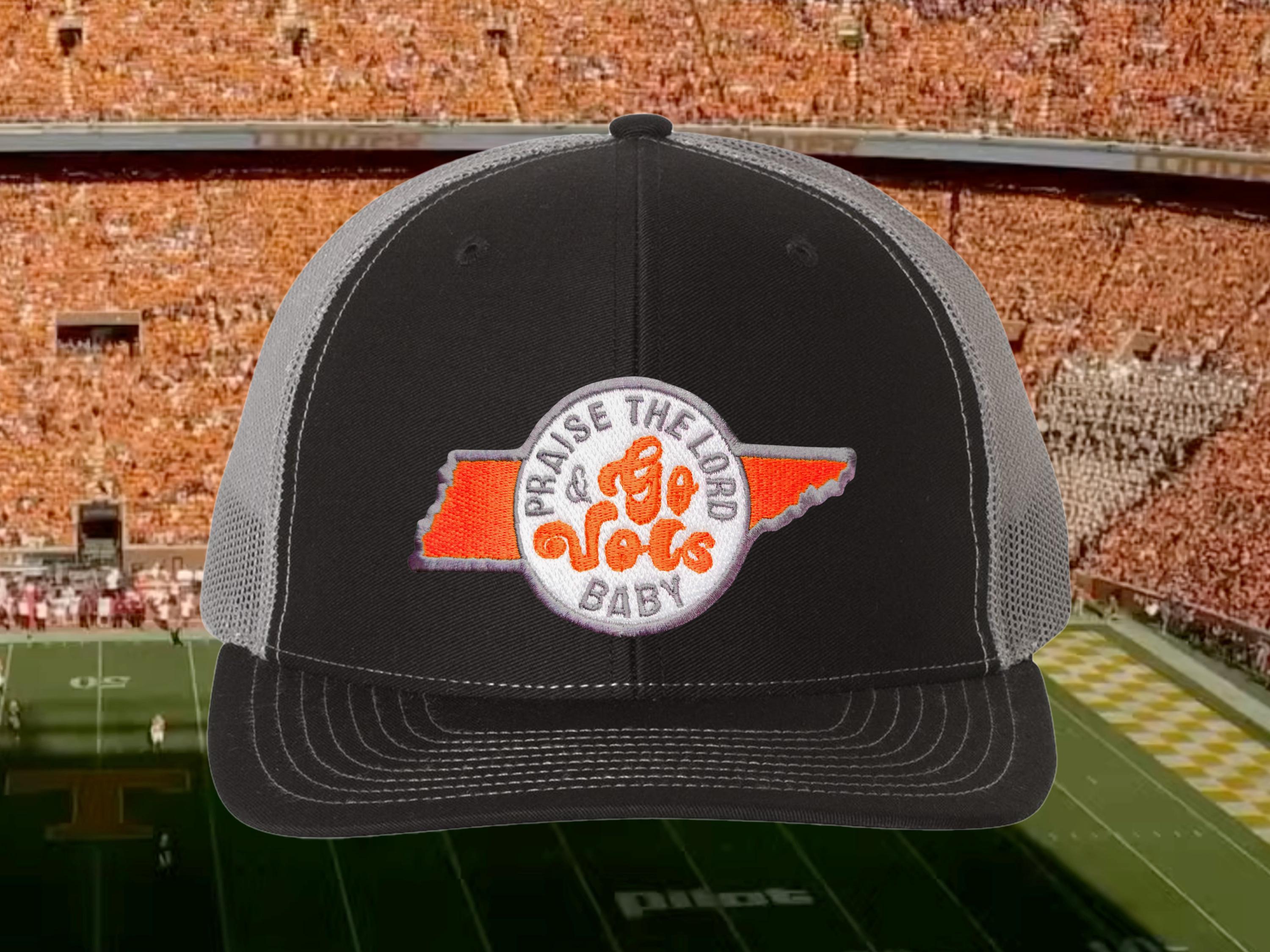 Praise the Lord and Go Vols Baby Trucker Cap