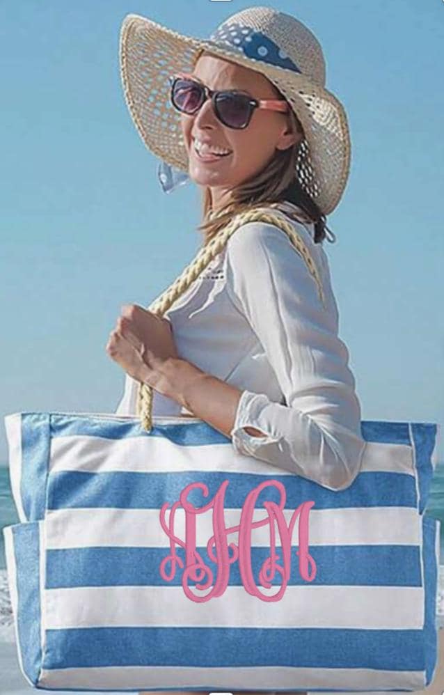 Striped Beach Bag