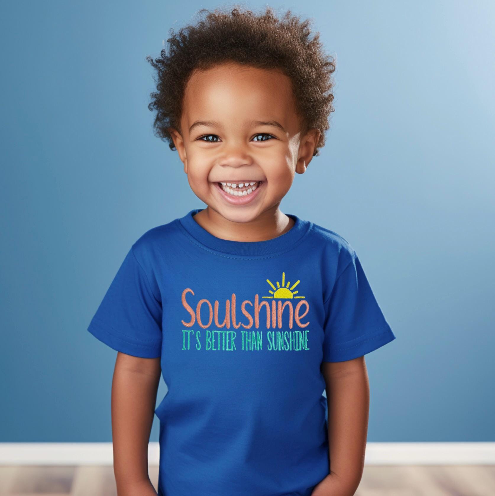 Soulshine It's Better Than Sunshine Children's Embroidered T-Shirt, Infant Toddler Kids tee, Everyday Summer Wear, Allman Brothers Inspired