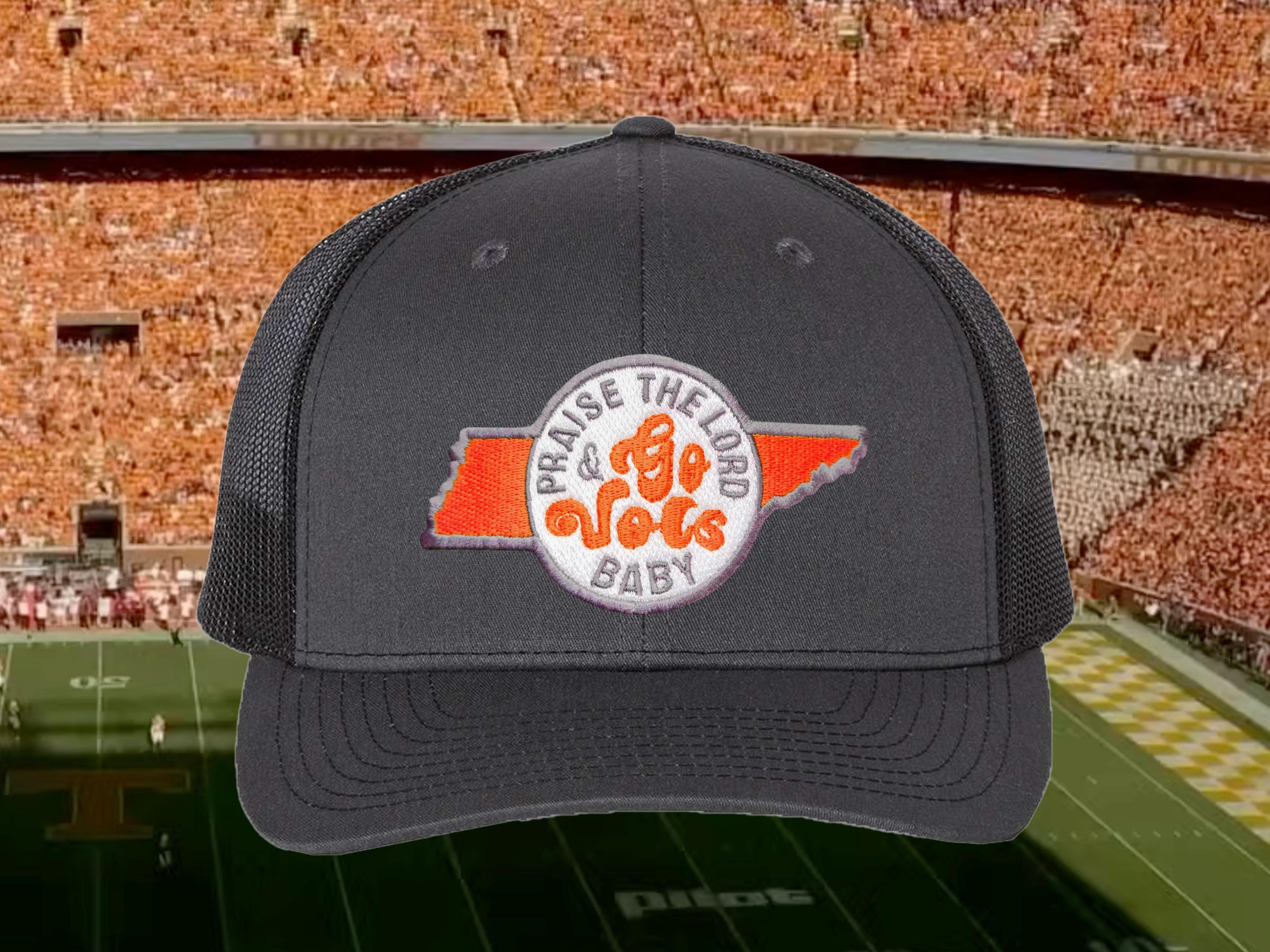 Praise the Lord and Go Vols Baby Trucker Cap