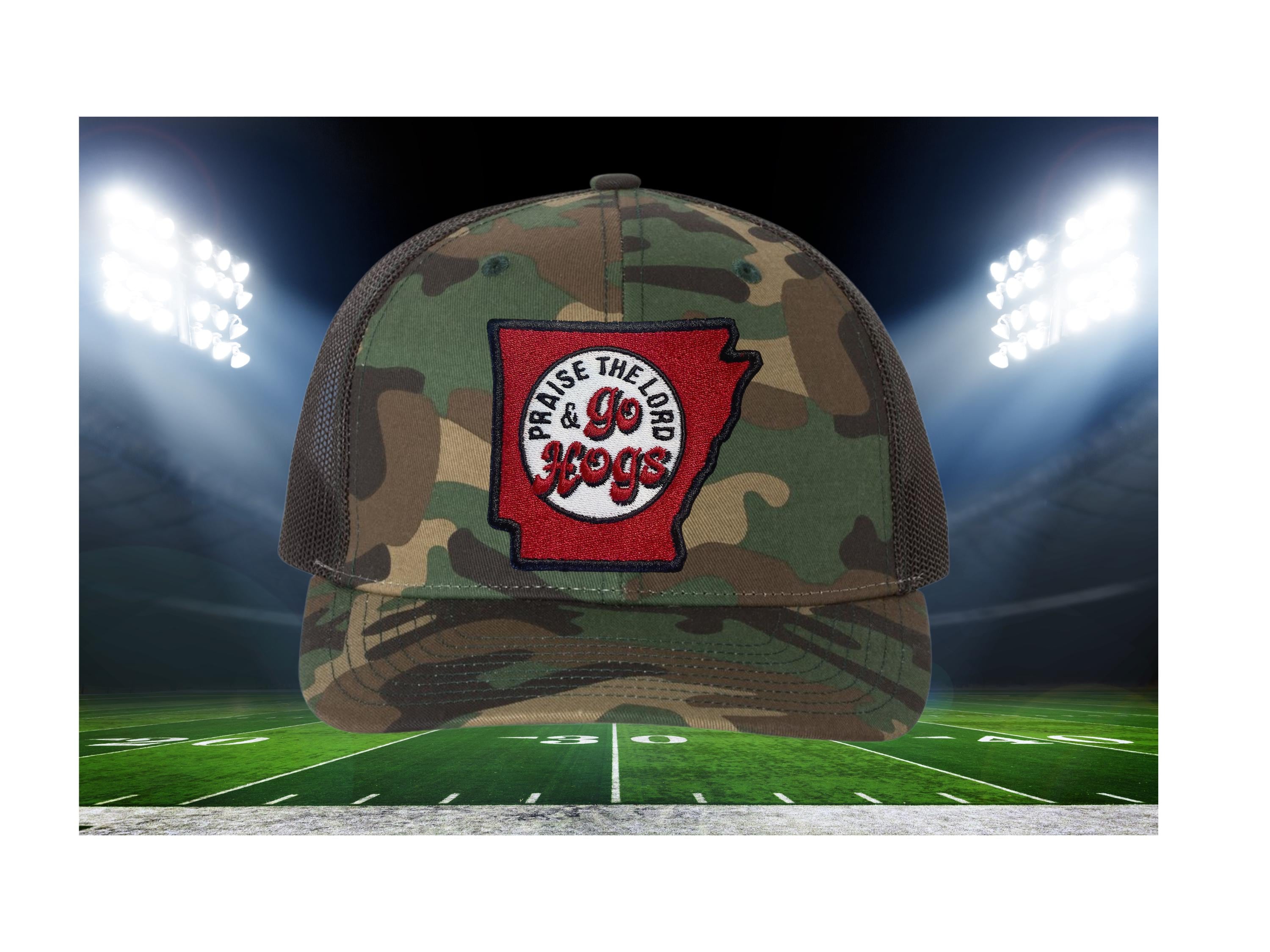 Praise the Lord and Go Hogs Trucker Cap