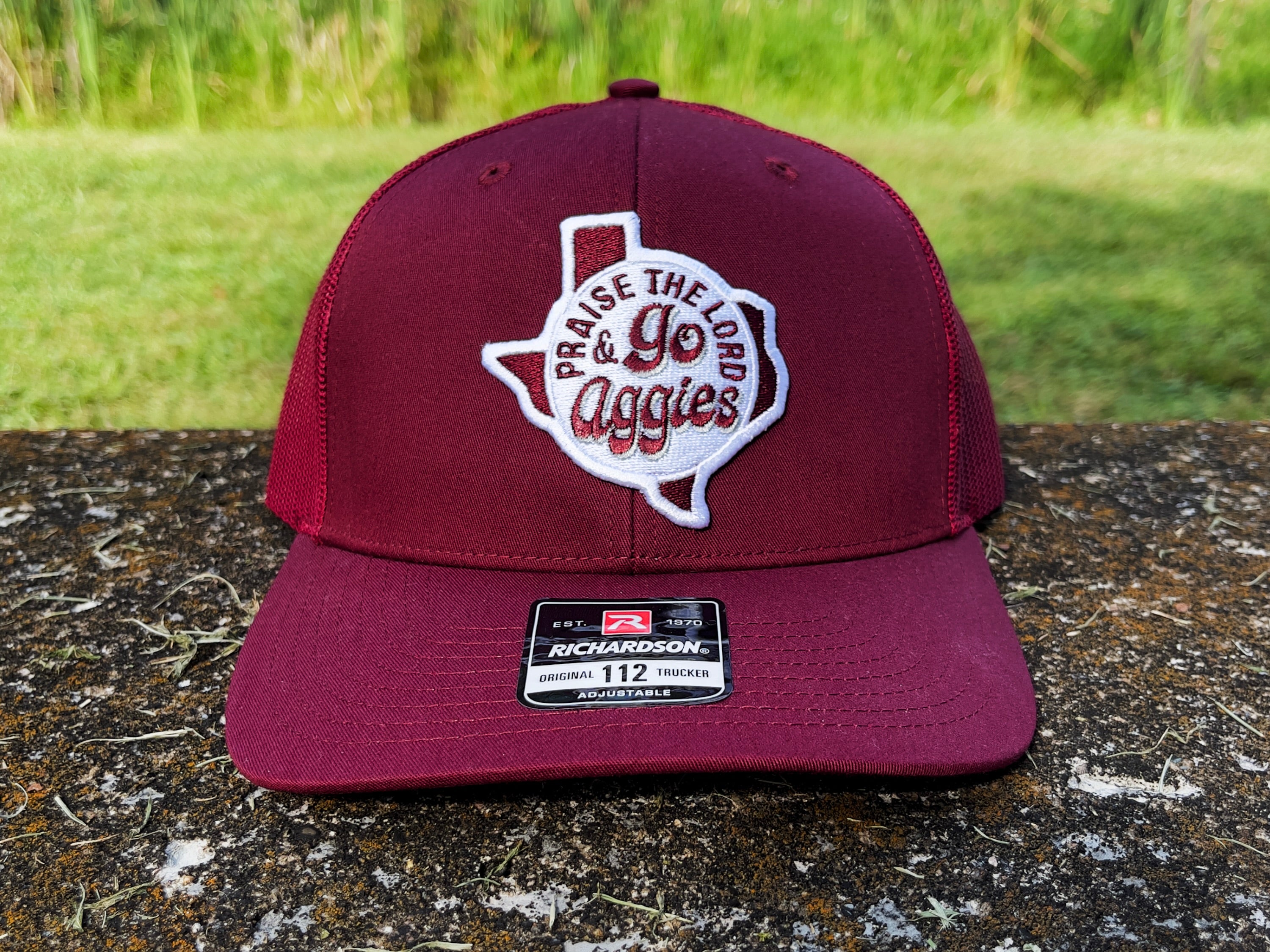 Praise the Lord and Go Aggies Trucker Cap