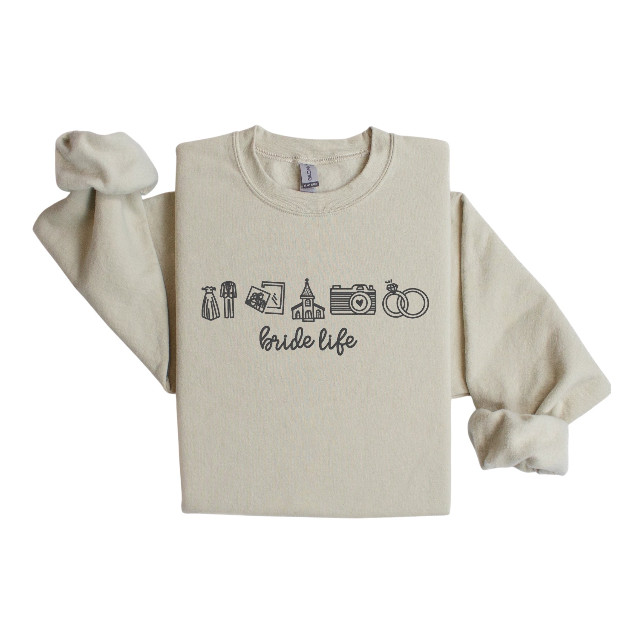 Bride Life Embroidered Sweatshirt with Icons