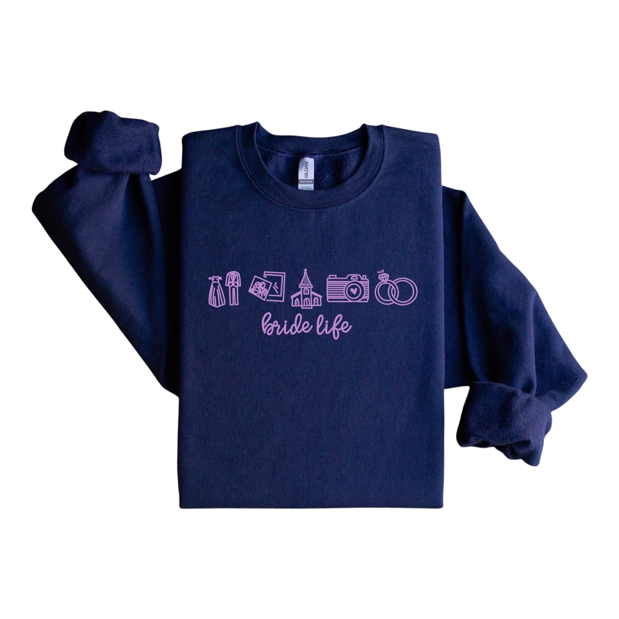 Bride Life Embroidered Sweatshirt with Icons