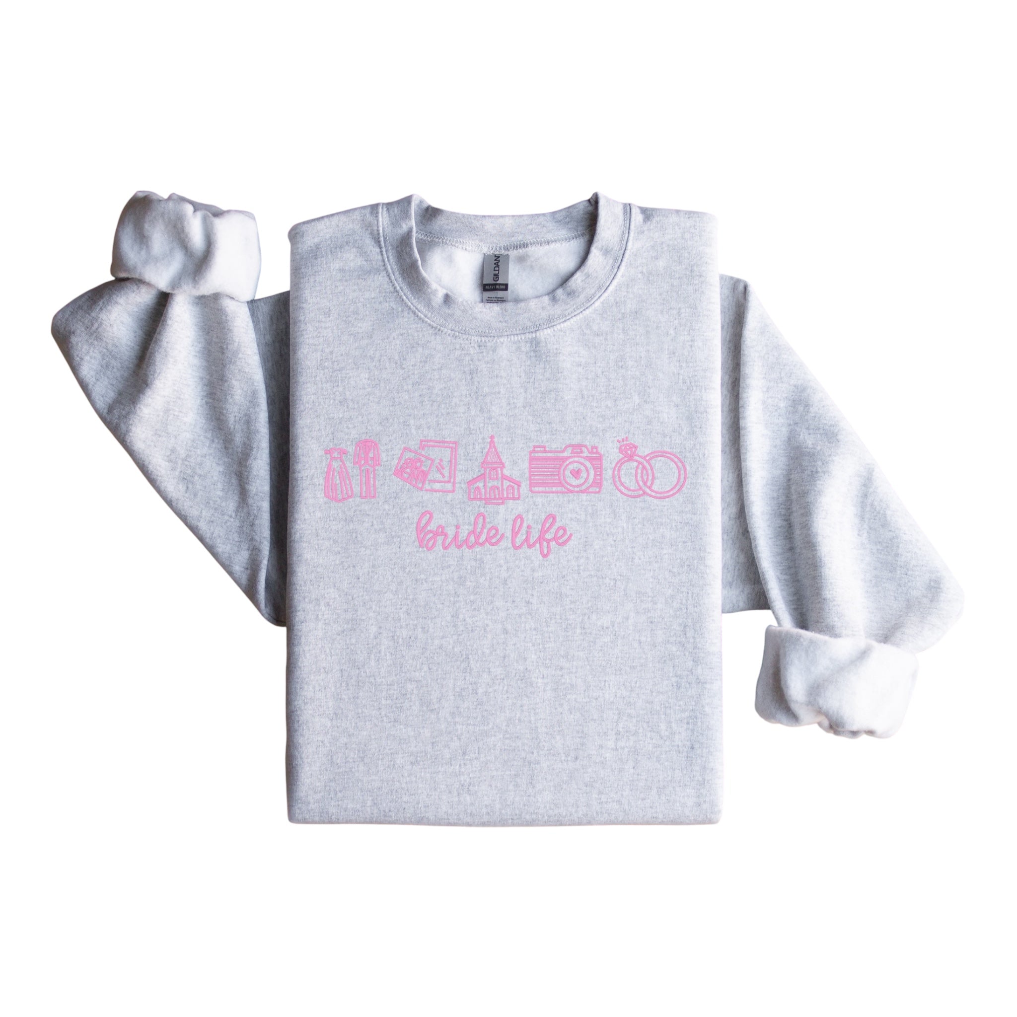 Bride Life Embroidered Sweatshirt with Icons