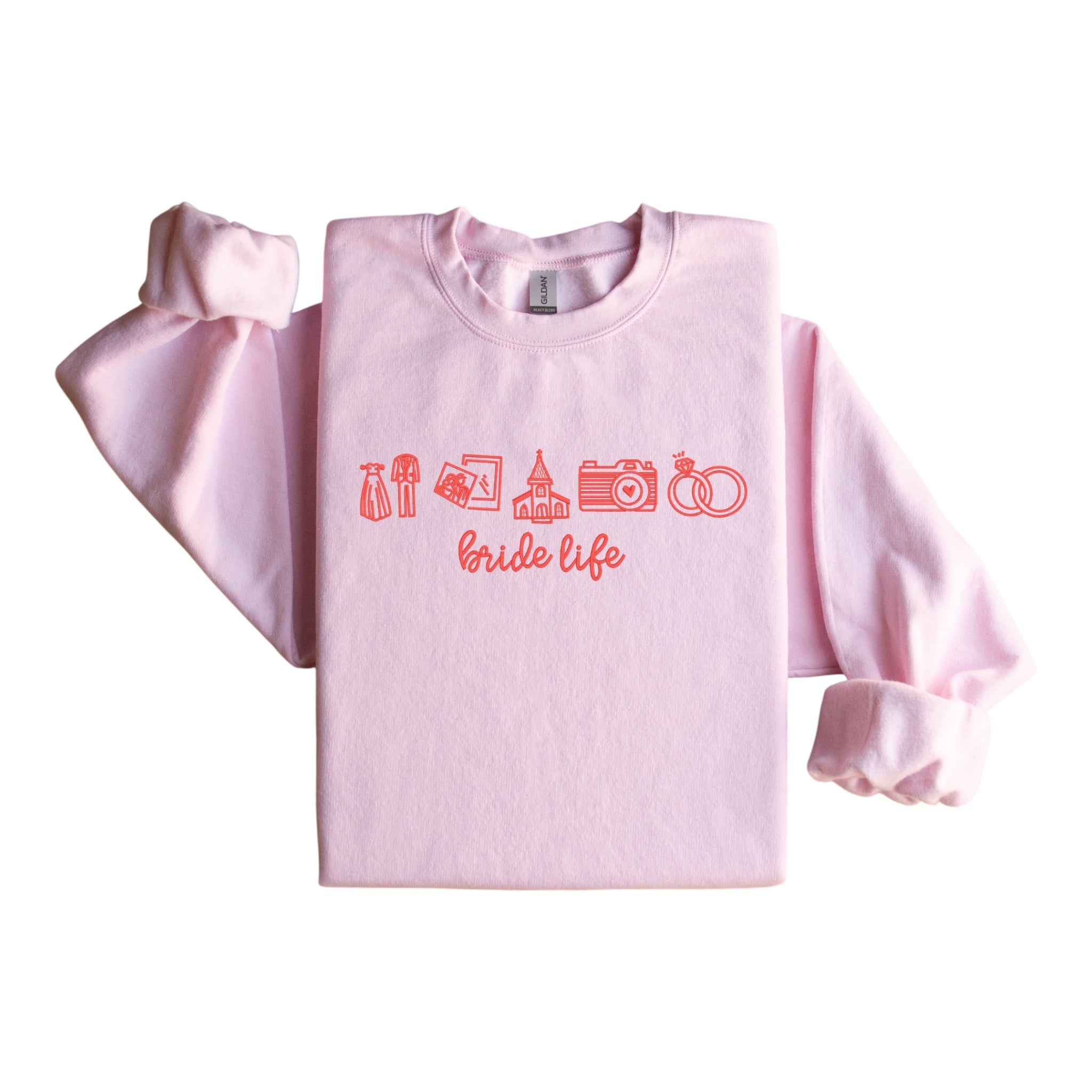 Bride Life Embroidered Sweatshirt with Icons