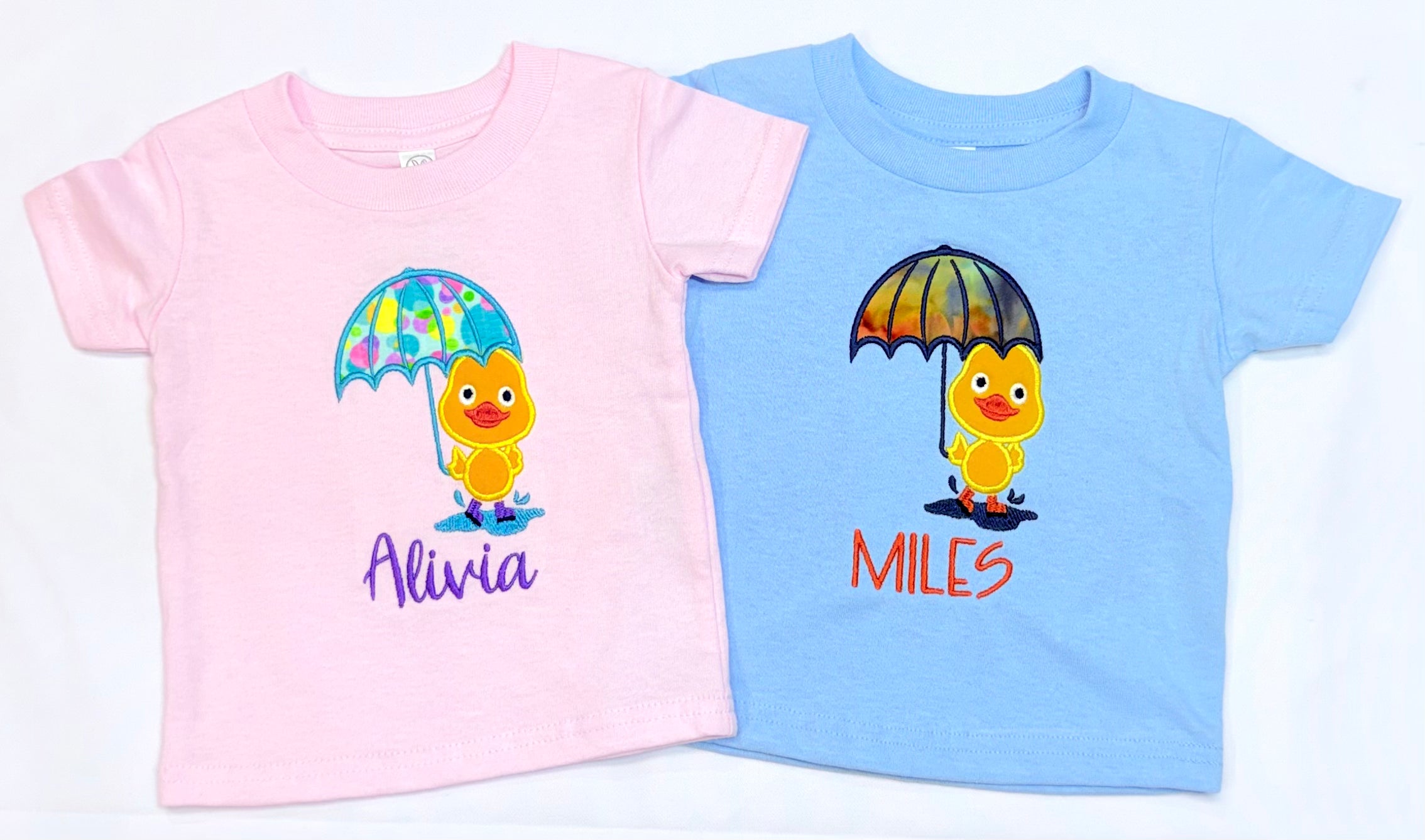 Personalized Puddle Duck Shirt | Custom Name Children’s Rainy Day Tee