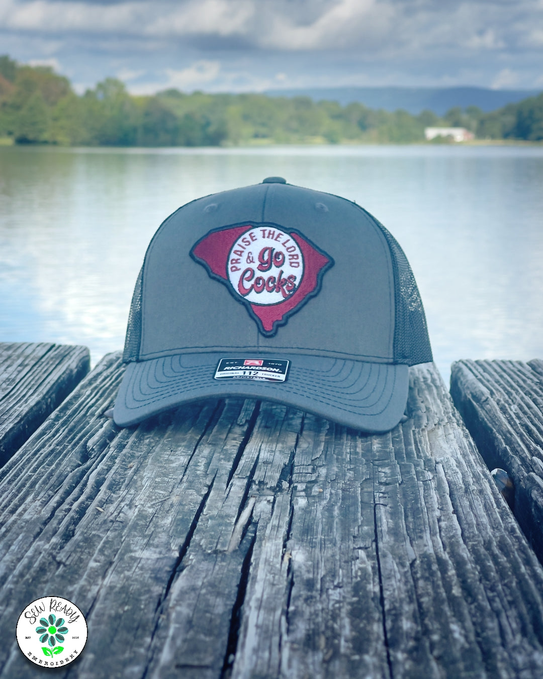 Praise the Lord and Go Cocks Trucker Cap