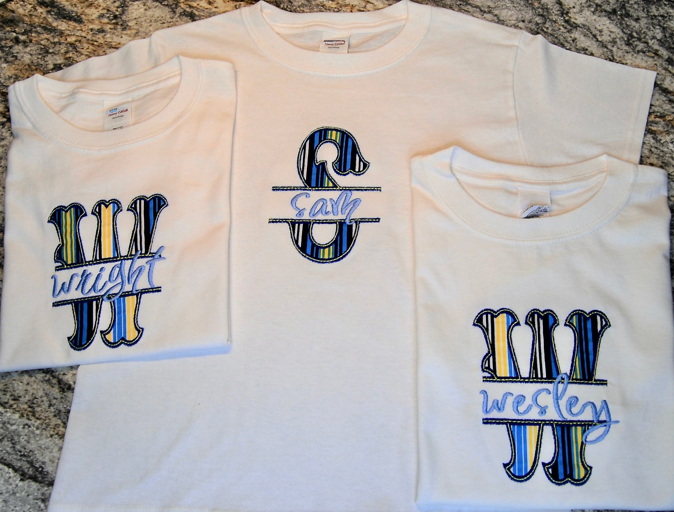 Toddler Personalized Split Letter Shirt – Custom Initial Tee