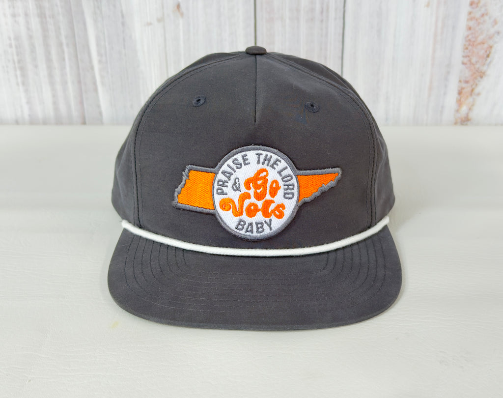 Praise the Lord and Go Vols Baby Rope Cap | Embroidered Adult Solid Cap