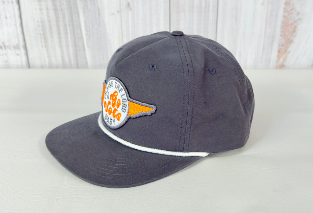 Praise the Lord and Go Vols Baby Rope Cap | Embroidered Adult Solid Cap