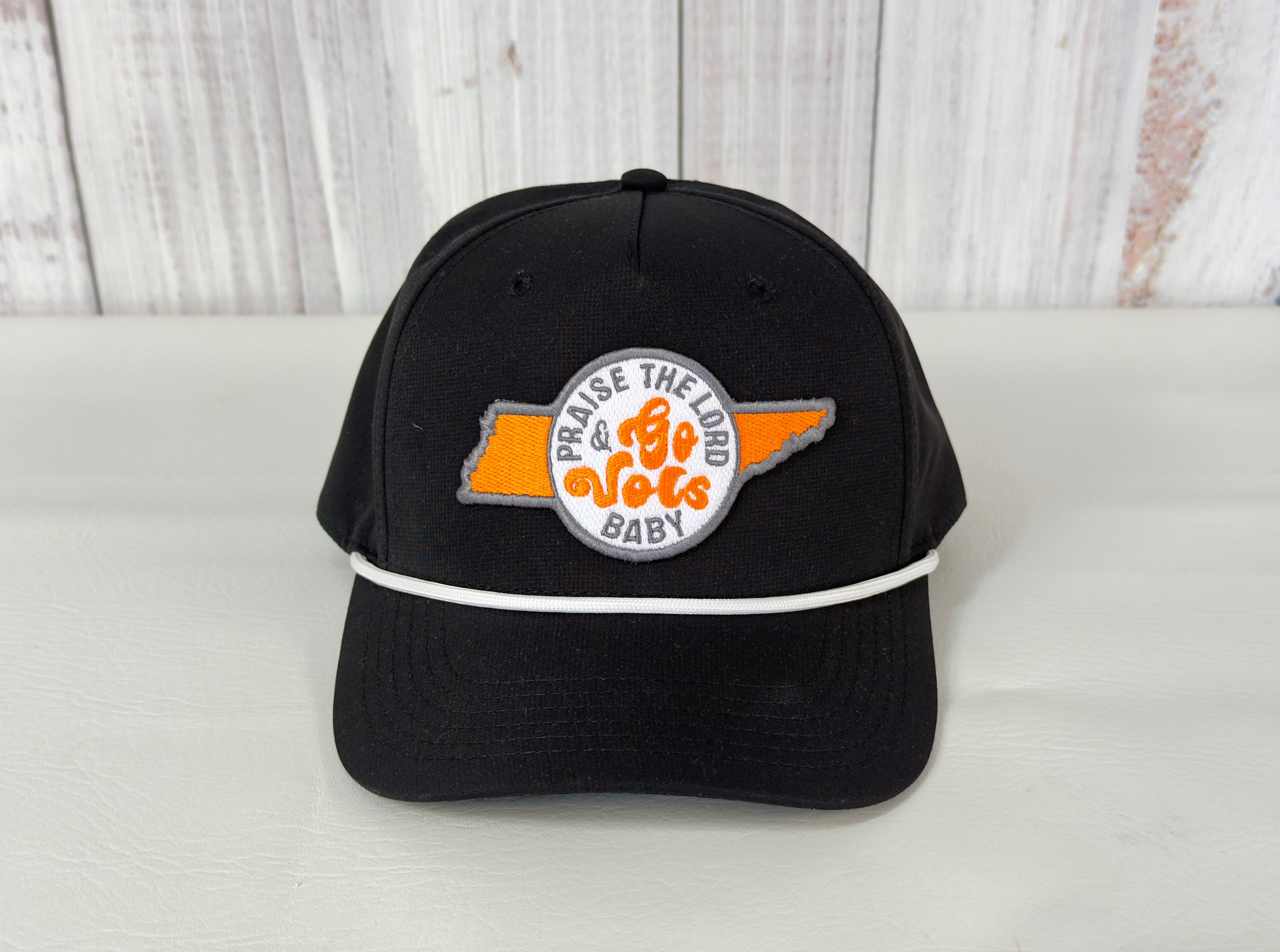 Praise the Lord and Go Vols Baby Rope Cap | Embroidered Adult Solid Cap