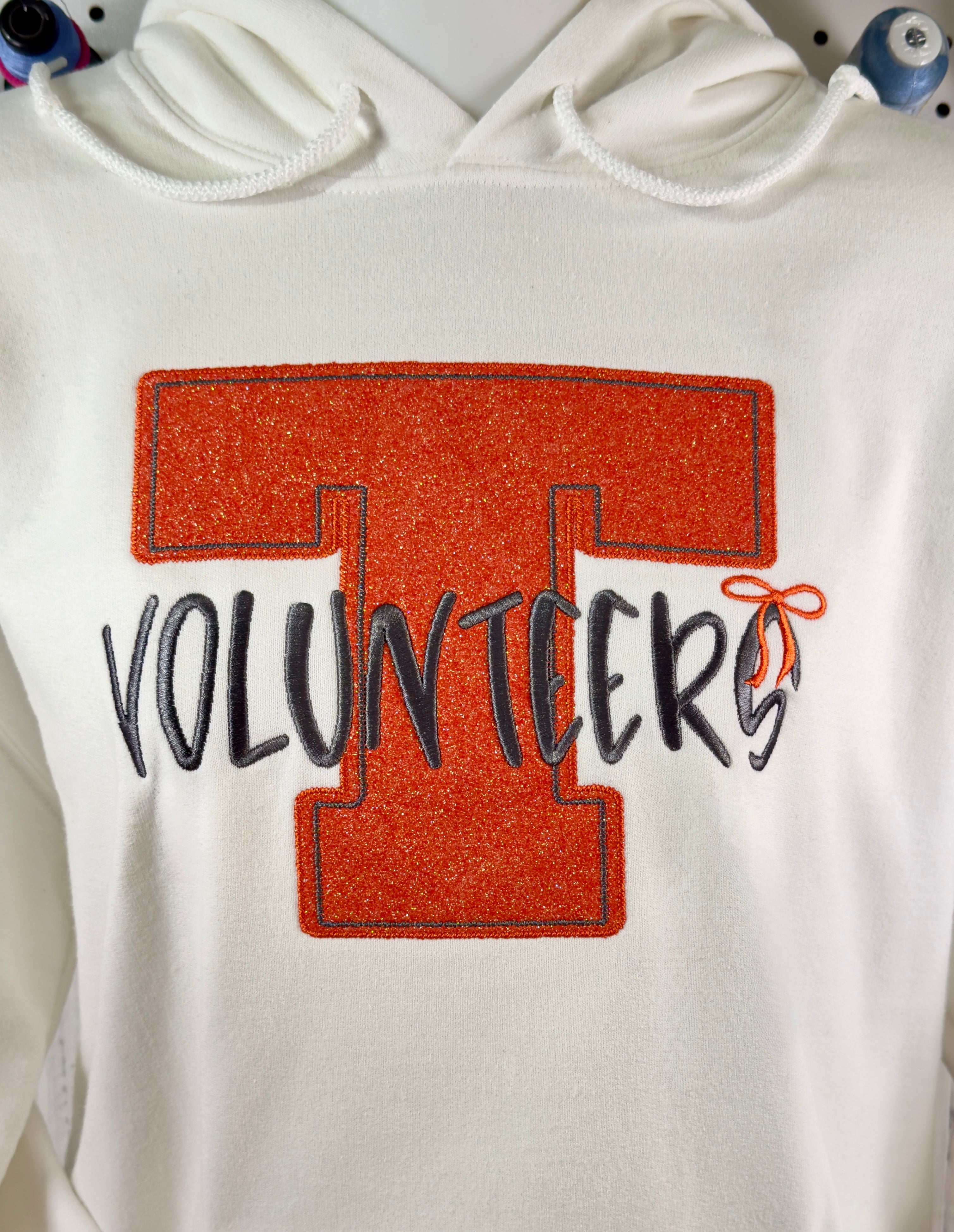 Glittery Big T Hoodie with Volunteers Embroidery