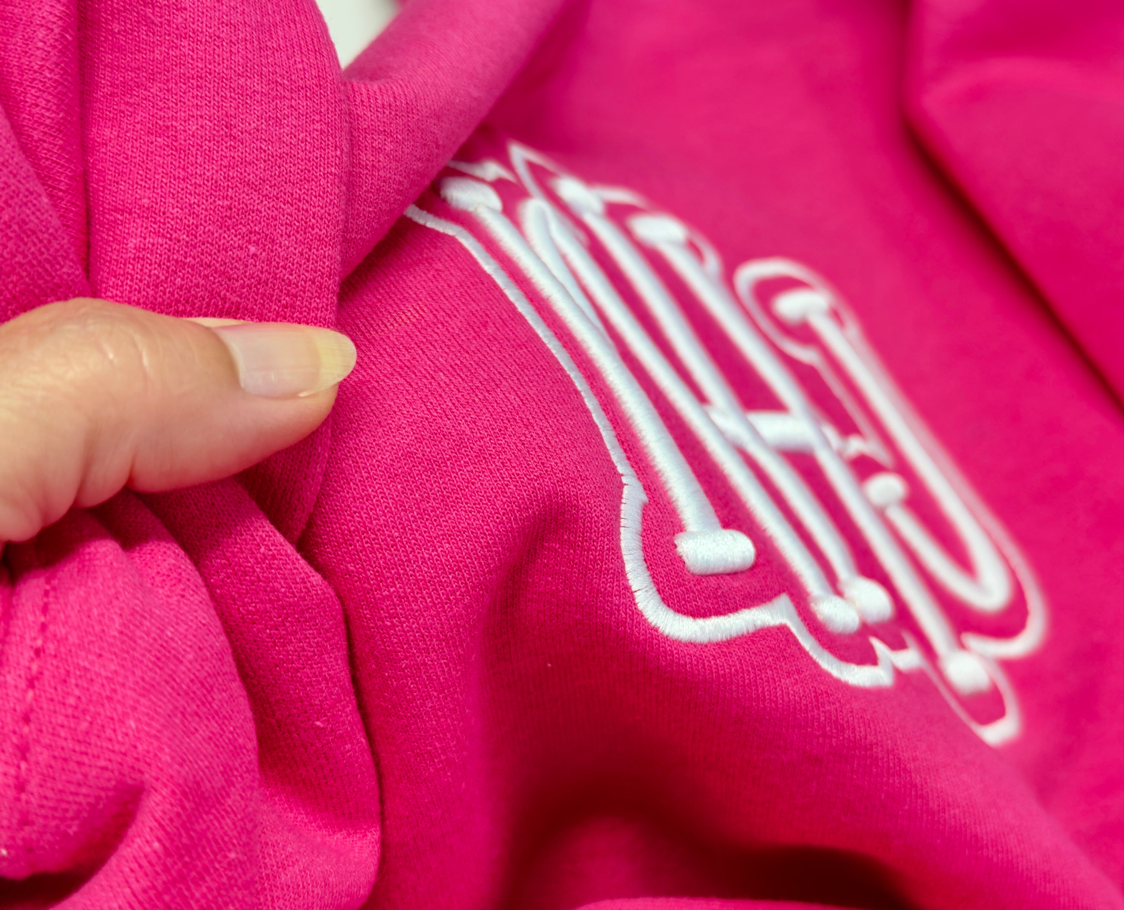 3D Puff Custom Embroidered Outline Monogram or Name Crewneck Sweatshirt
