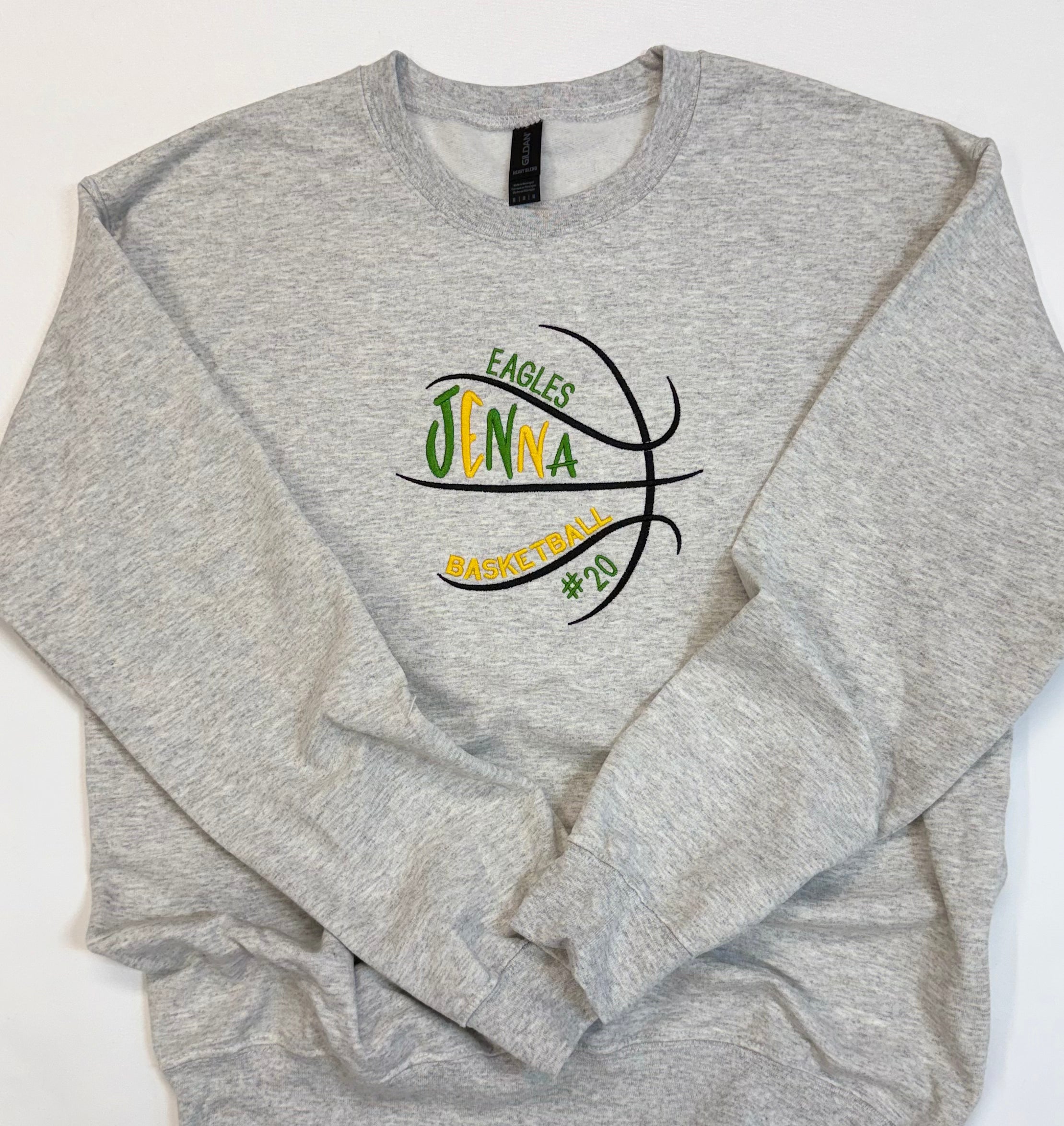 Custom Embroidered Basketball Frame Sweatshirt