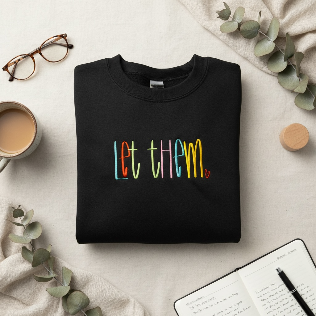 Let Them Embroidered Sweatshirt