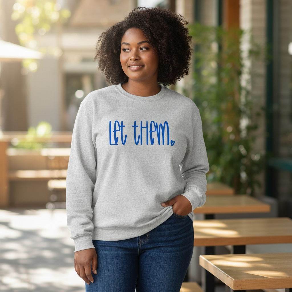 Let Them Embroidered Sweatshirt