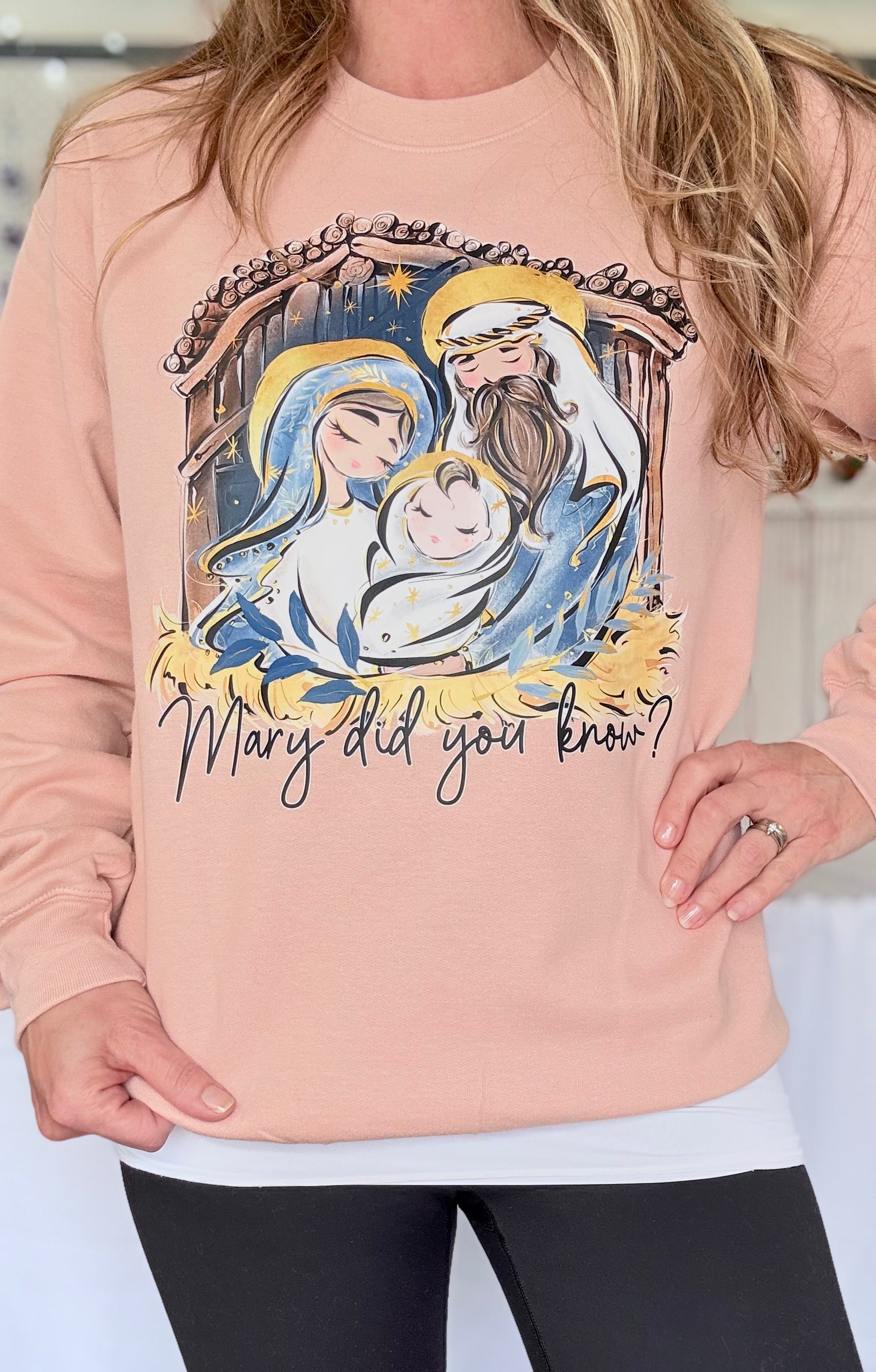 Nativity Scene “Mary Did You Know?” Sweatshirt