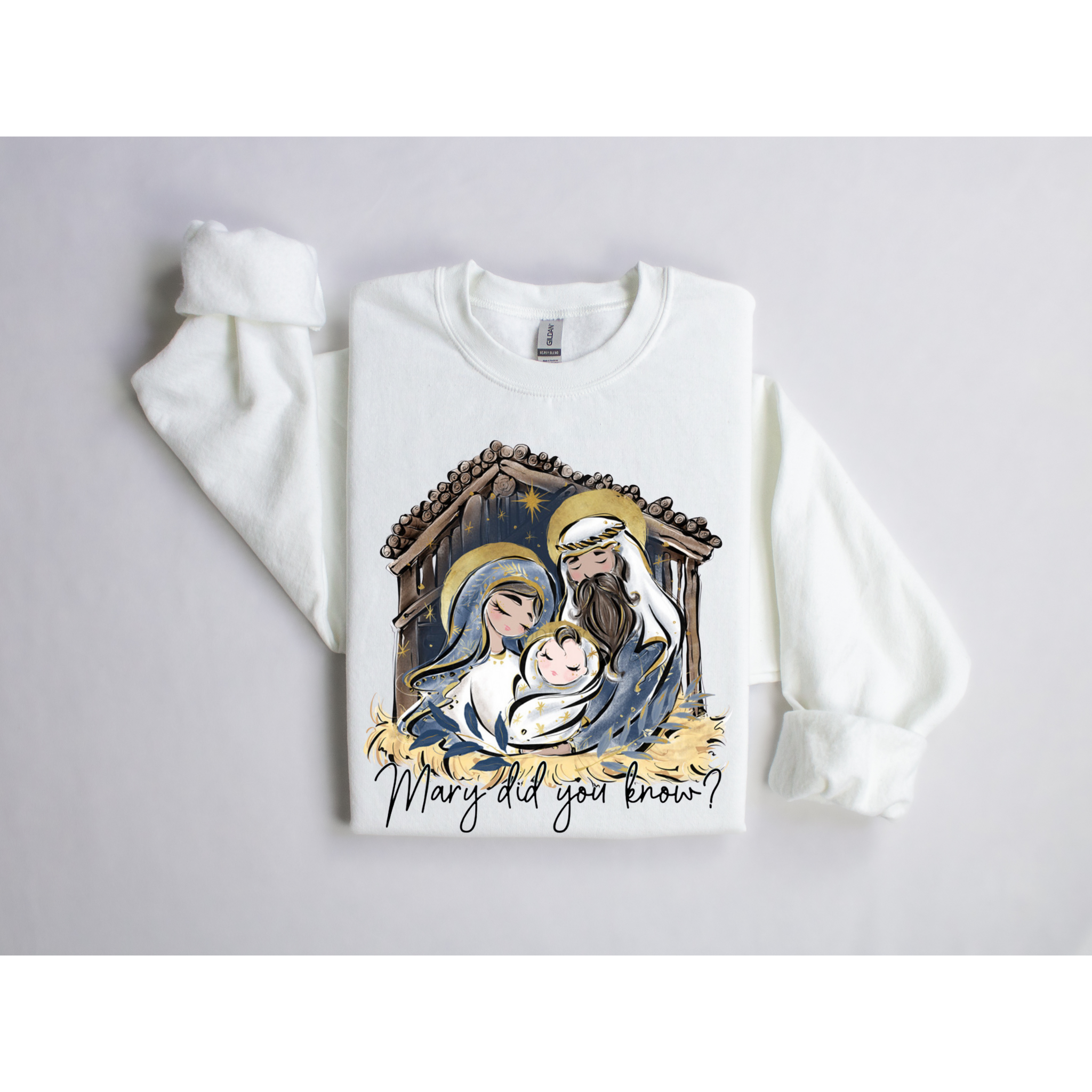 Nativity Scene “Mary Did You Know?” Sweatshirt