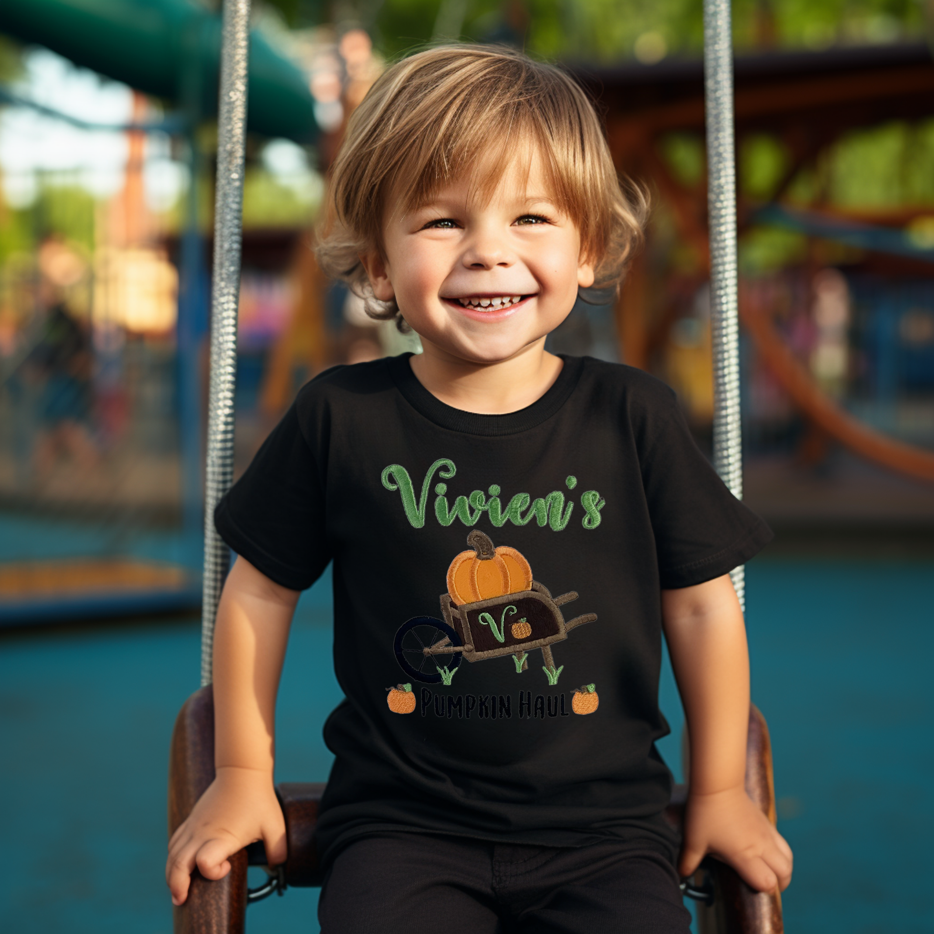 Custom Embroidered Pumpkin Haul Children’s T-Shirt