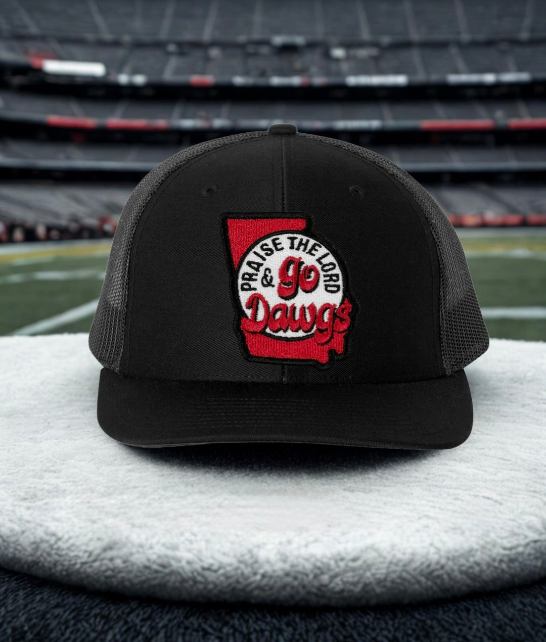 Praise the Lord and Go Dawgs Trucker Cap