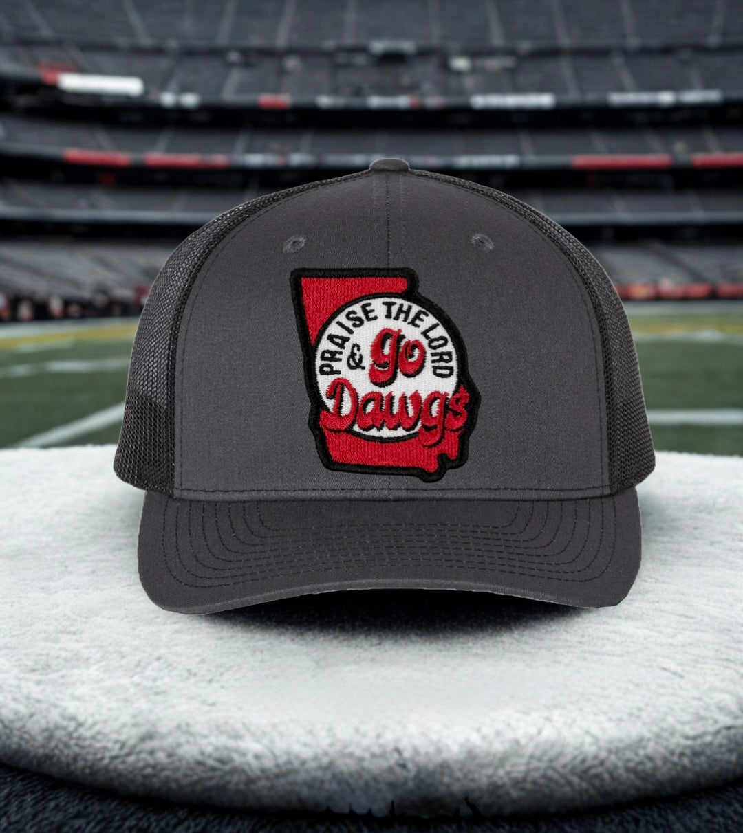 Praise the Lord and Go Dawgs Trucker Cap