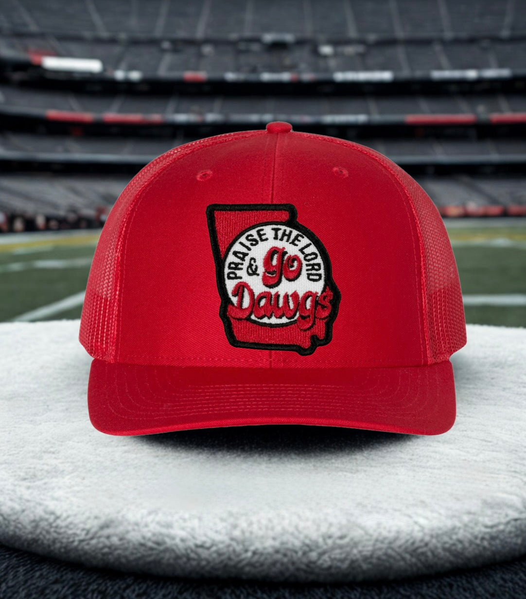 Praise the Lord and Go Dawgs Trucker Cap