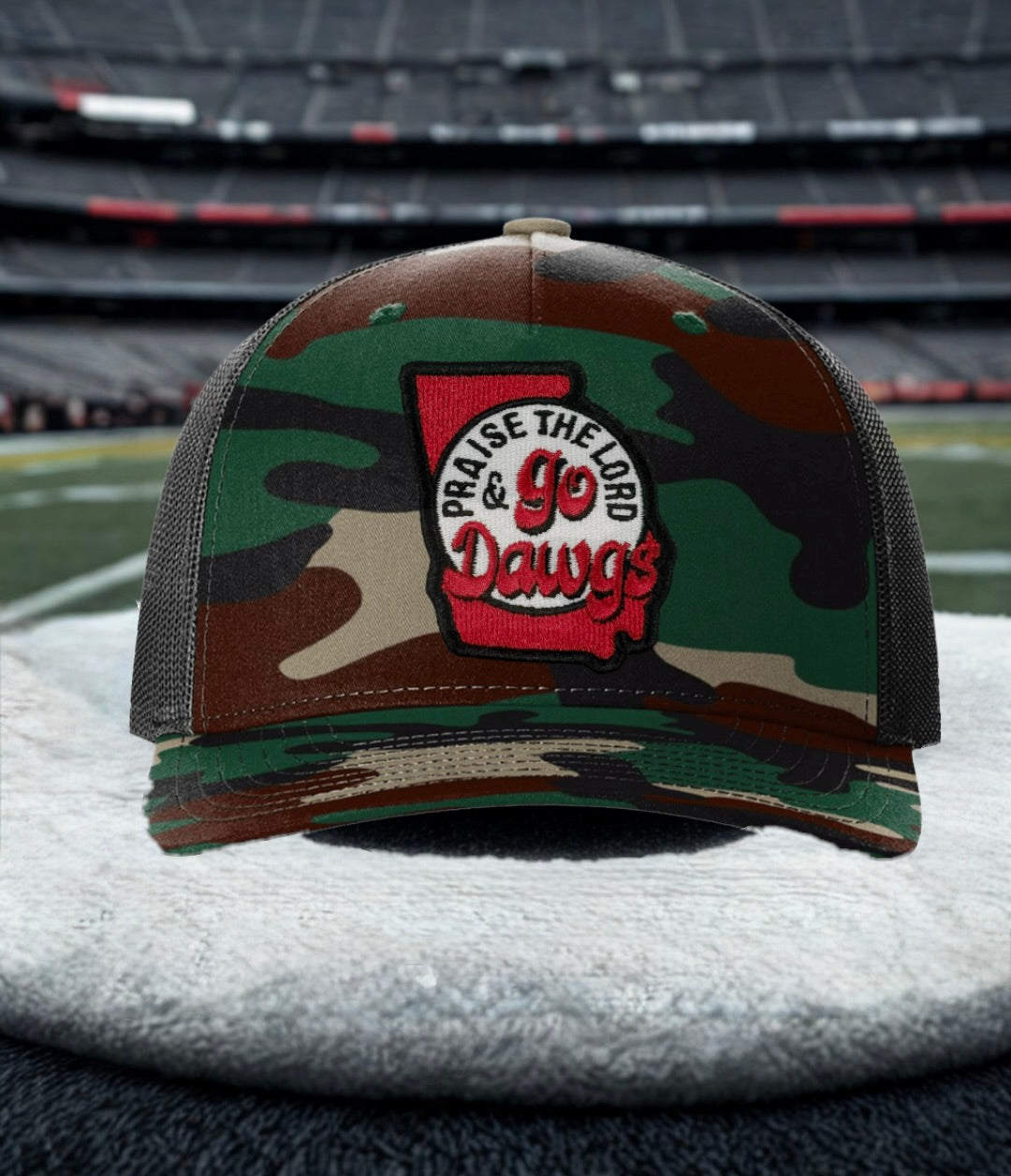 Praise the Lord and Go Dawgs Trucker Cap