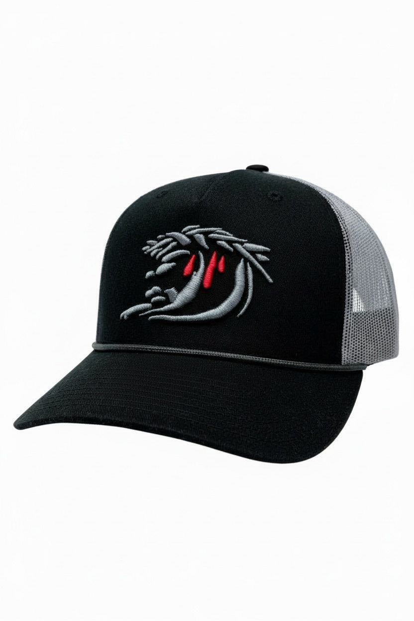 The KING Trucker Cap Puff Embroidery, Centered Design