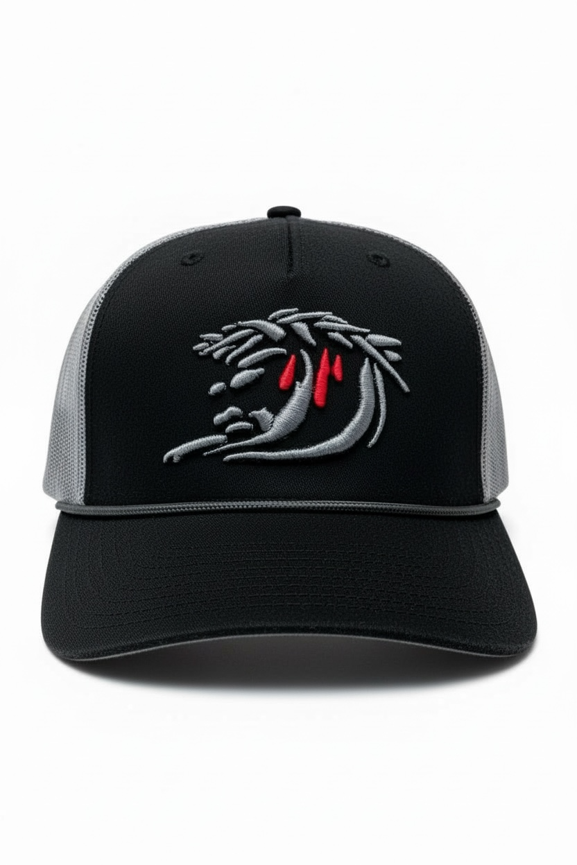 The KING Trucker Cap Puff Embroidery, Centered Design