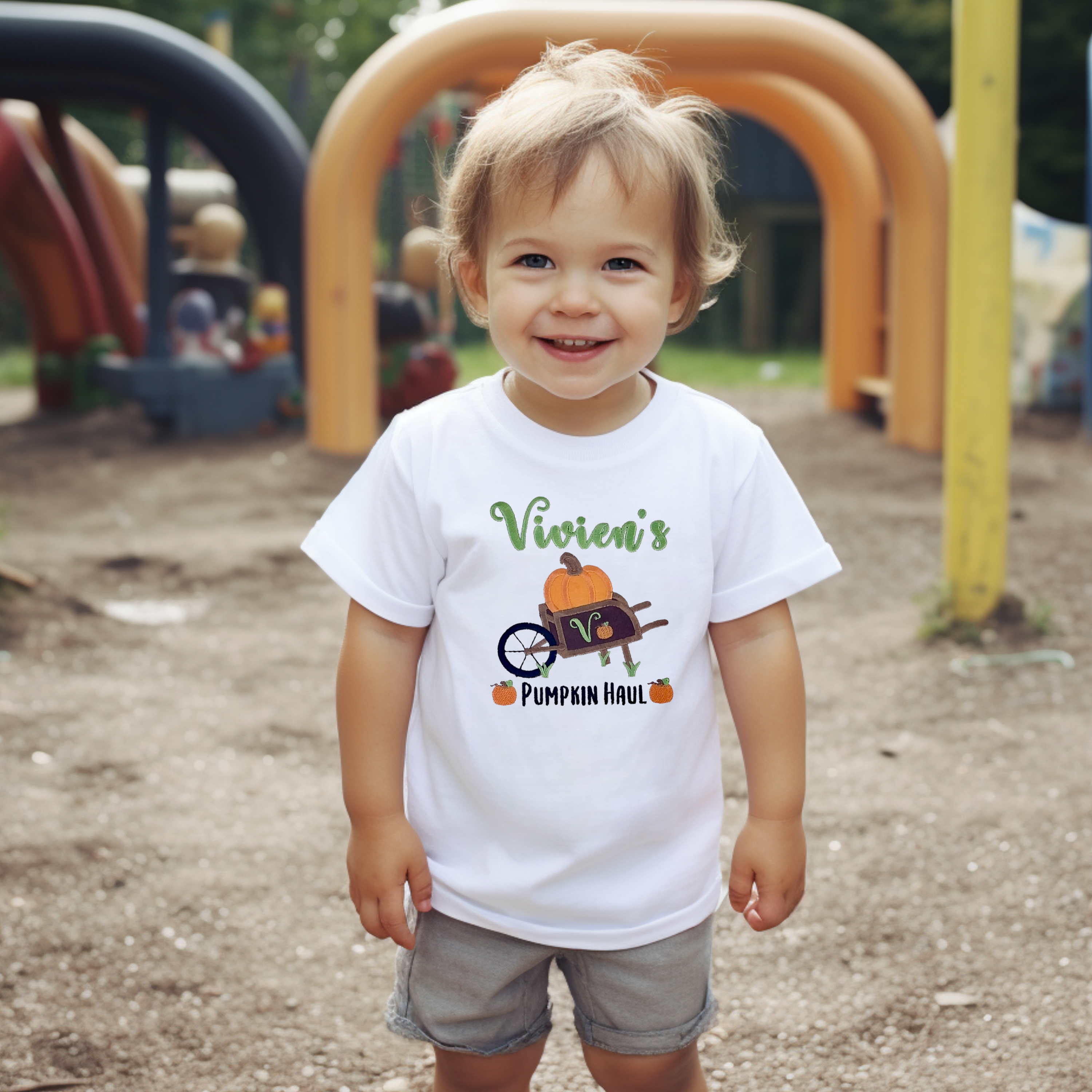 Custom Embroidered Pumpkin Haul Children’s T-Shirt