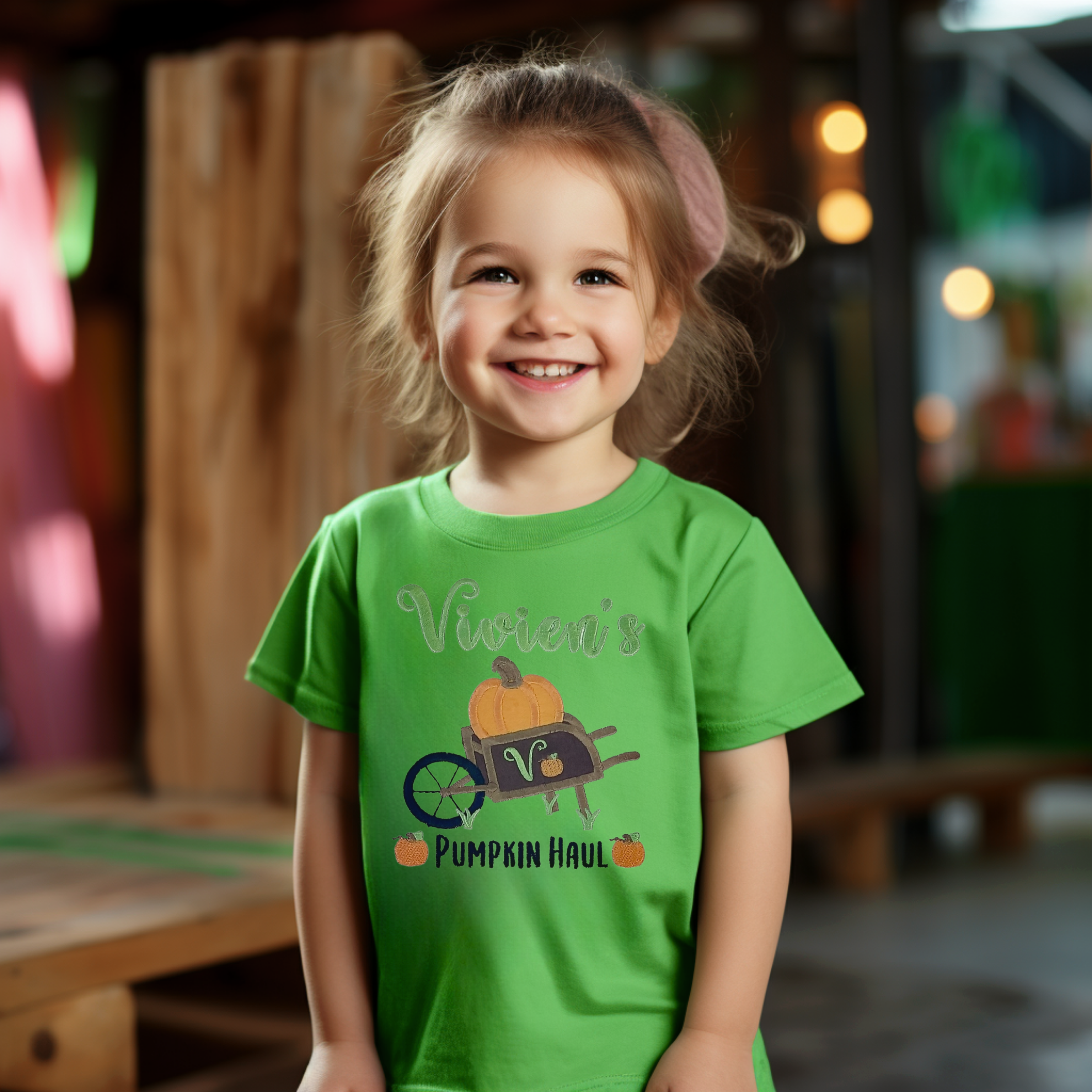 Custom Embroidered Pumpkin Haul Children’s T-Shirt
