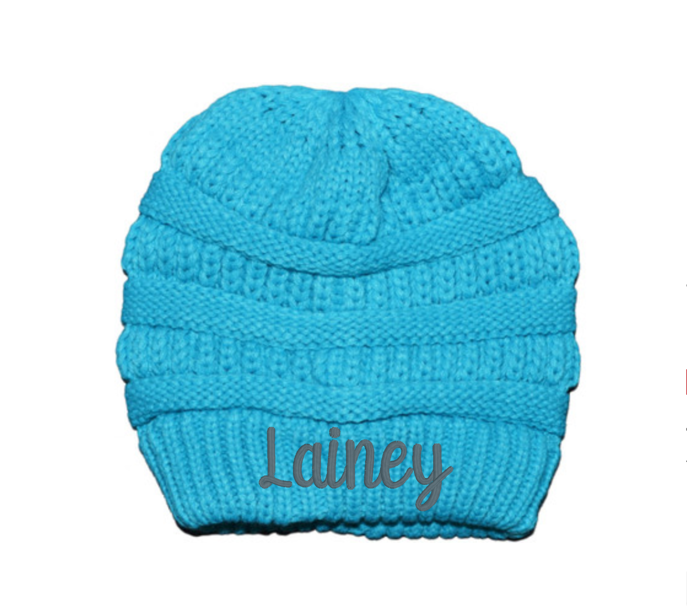Personalized Knitted Beanie – Custom Name Winter Hat