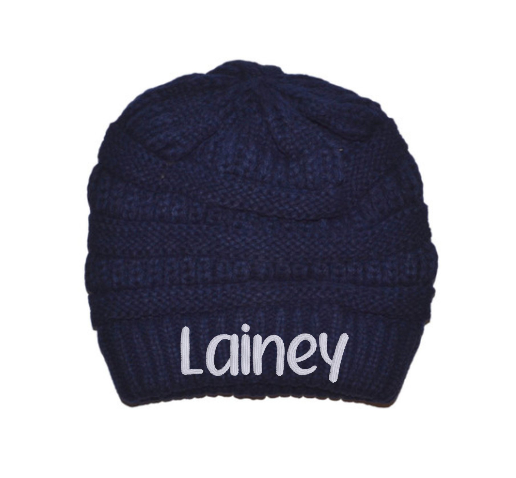 Personalized Knitted Beanie – Custom Name Winter Hat