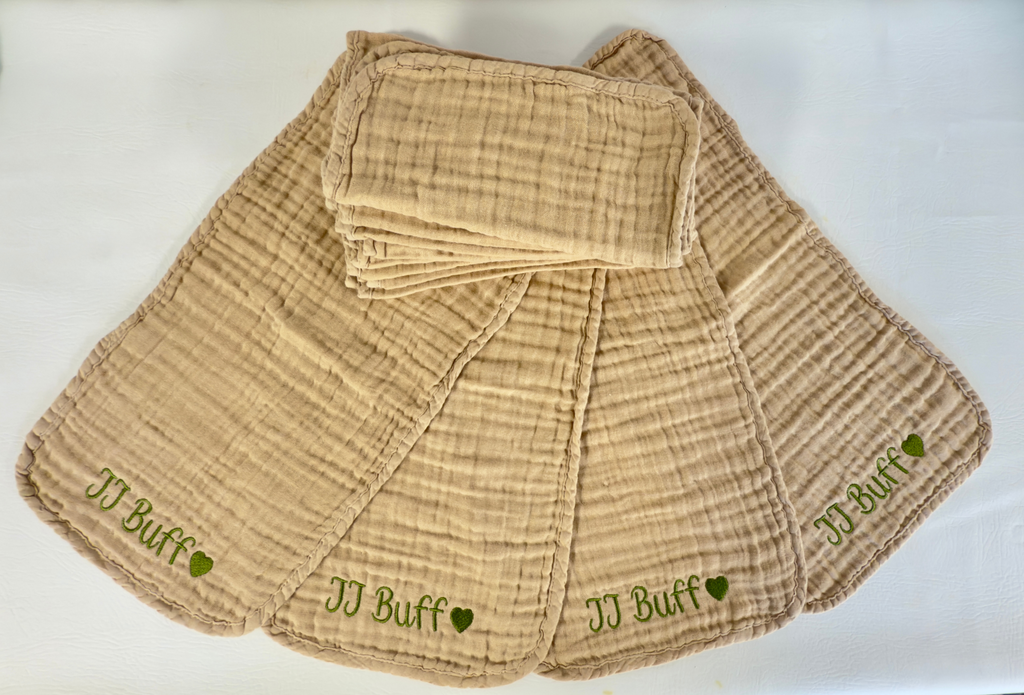 Personalized Muslin Burp Cloths – Newborn Essential Set of 4