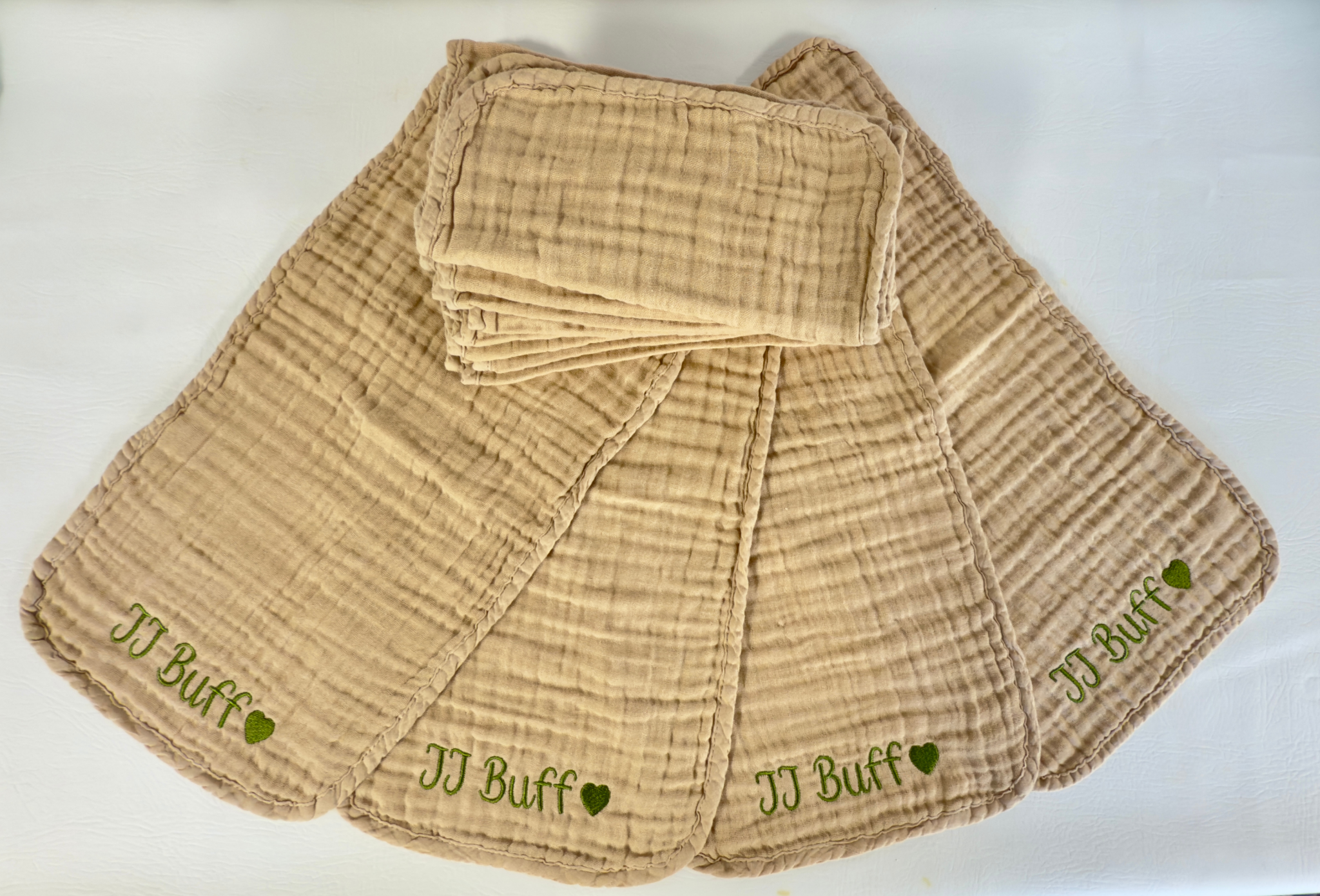 Personalized Muslin Burp Cloths – Newborn Essential Set of 4