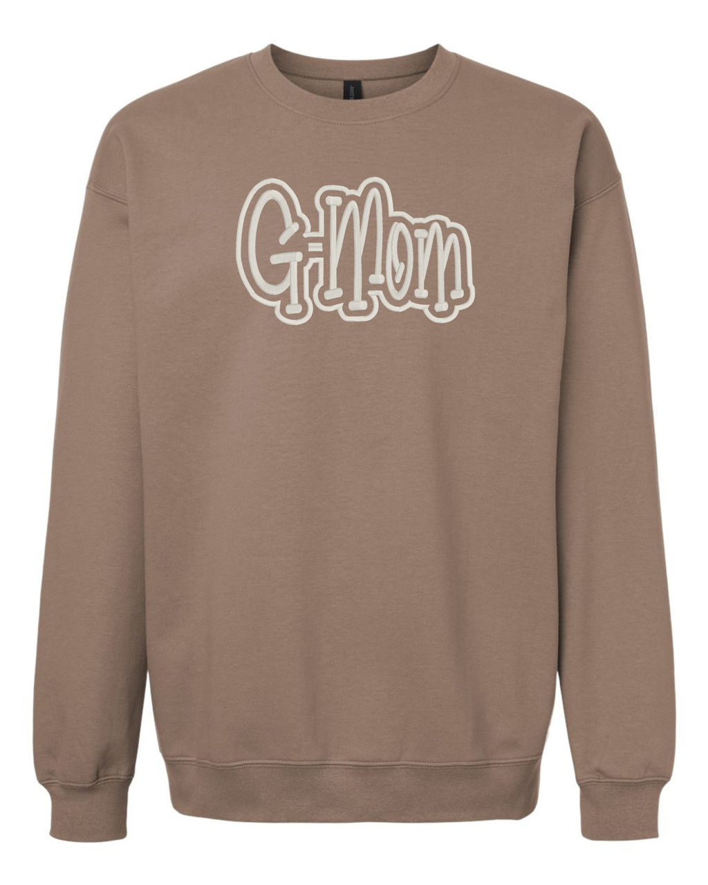 3D Puff Custom Embroidered Outline Monogram or Name Crewneck Sweatshirt