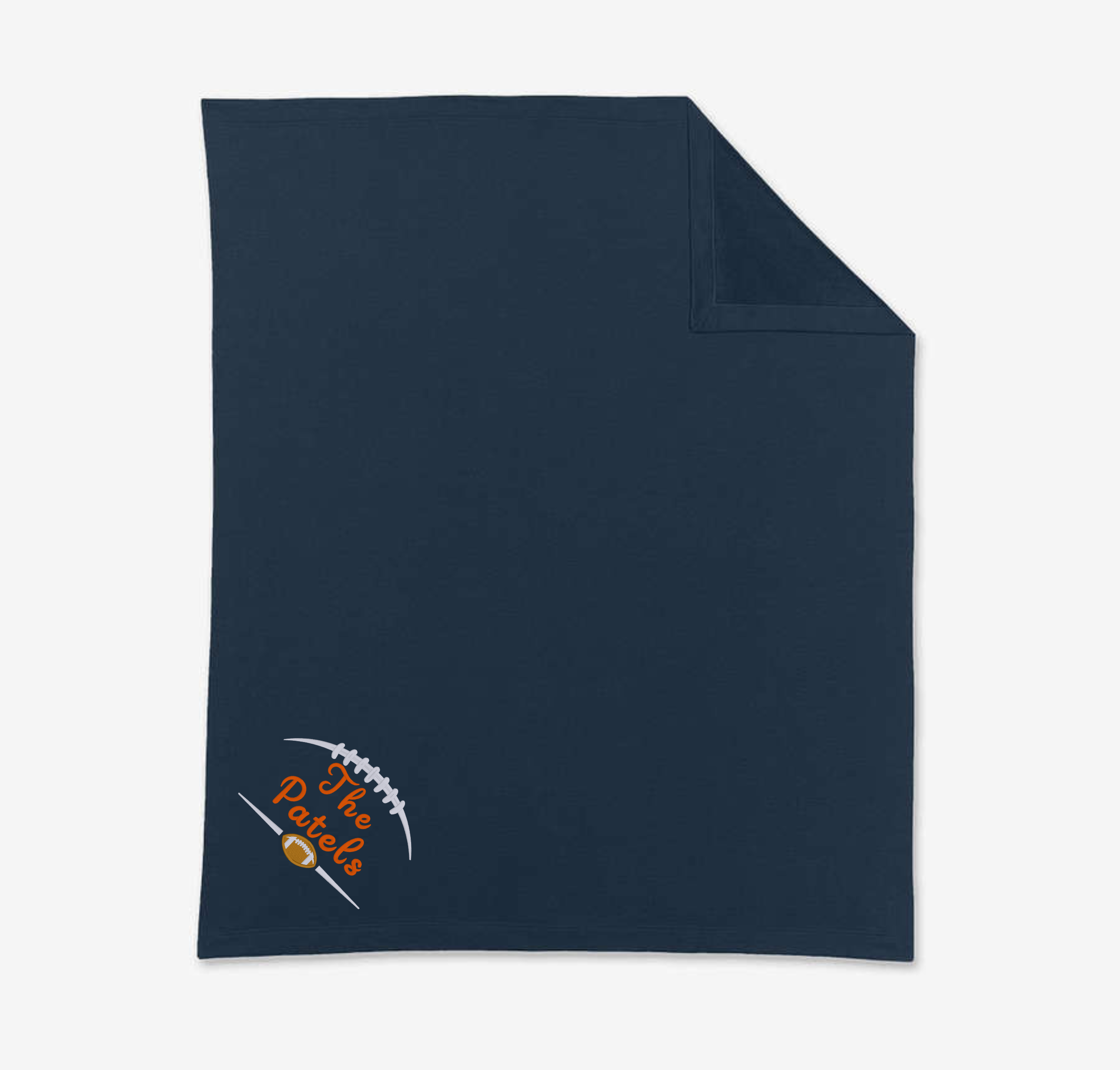 Personalized Football Stadium Blanket | Custom Embroidered Family Throw